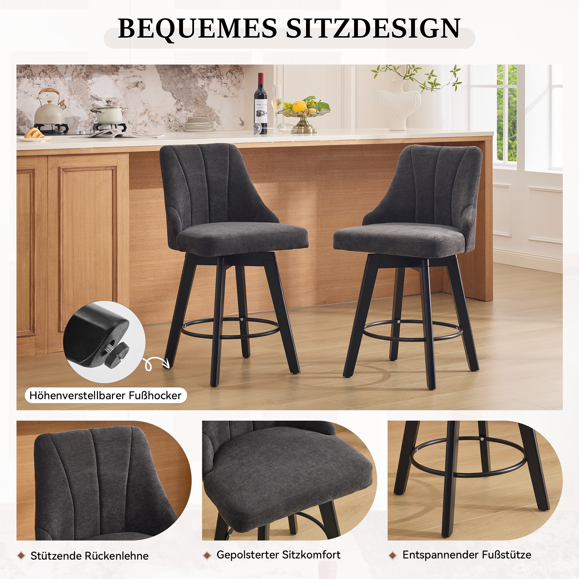 Présentation du tabouret de bar