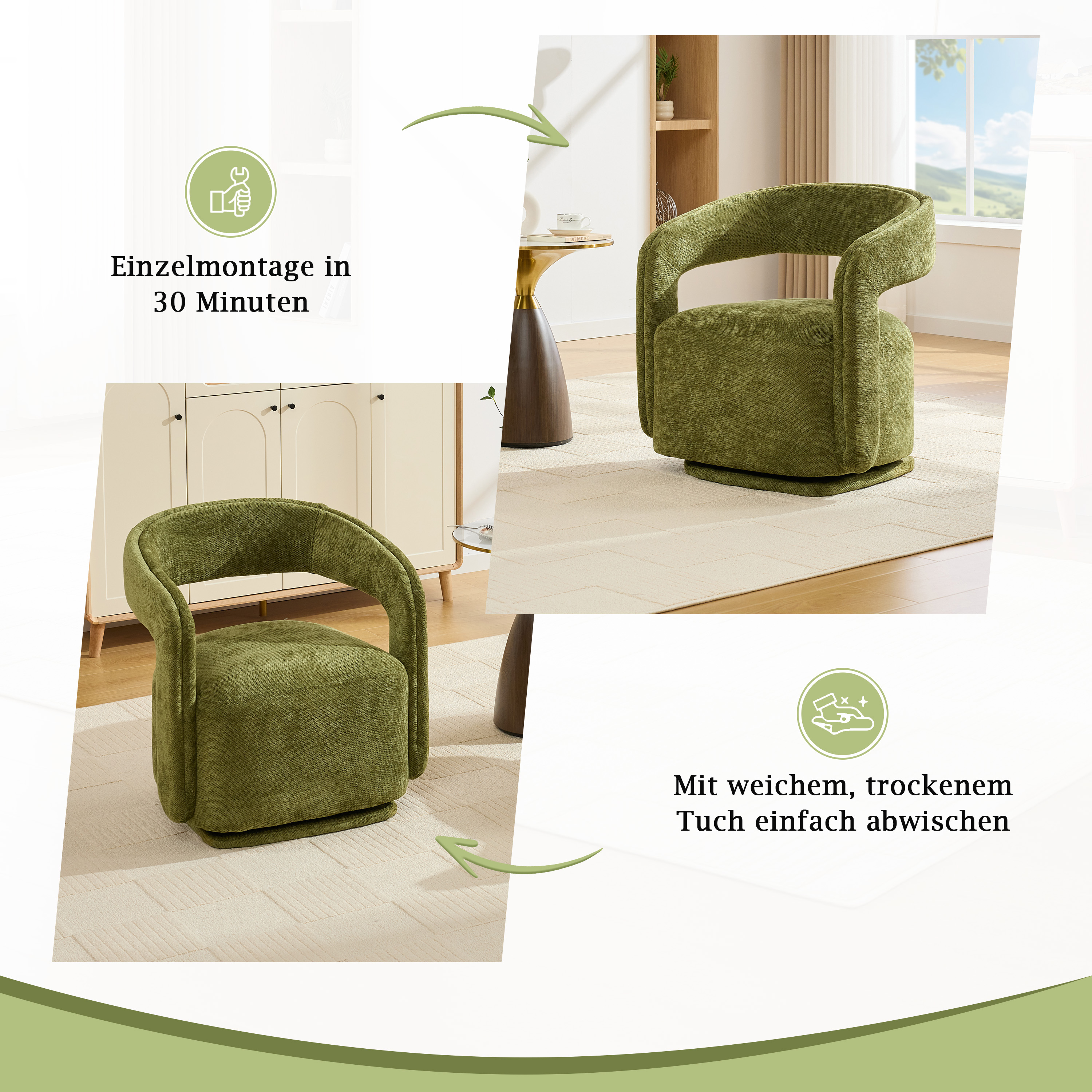 Détail du fauteuil d'appoint