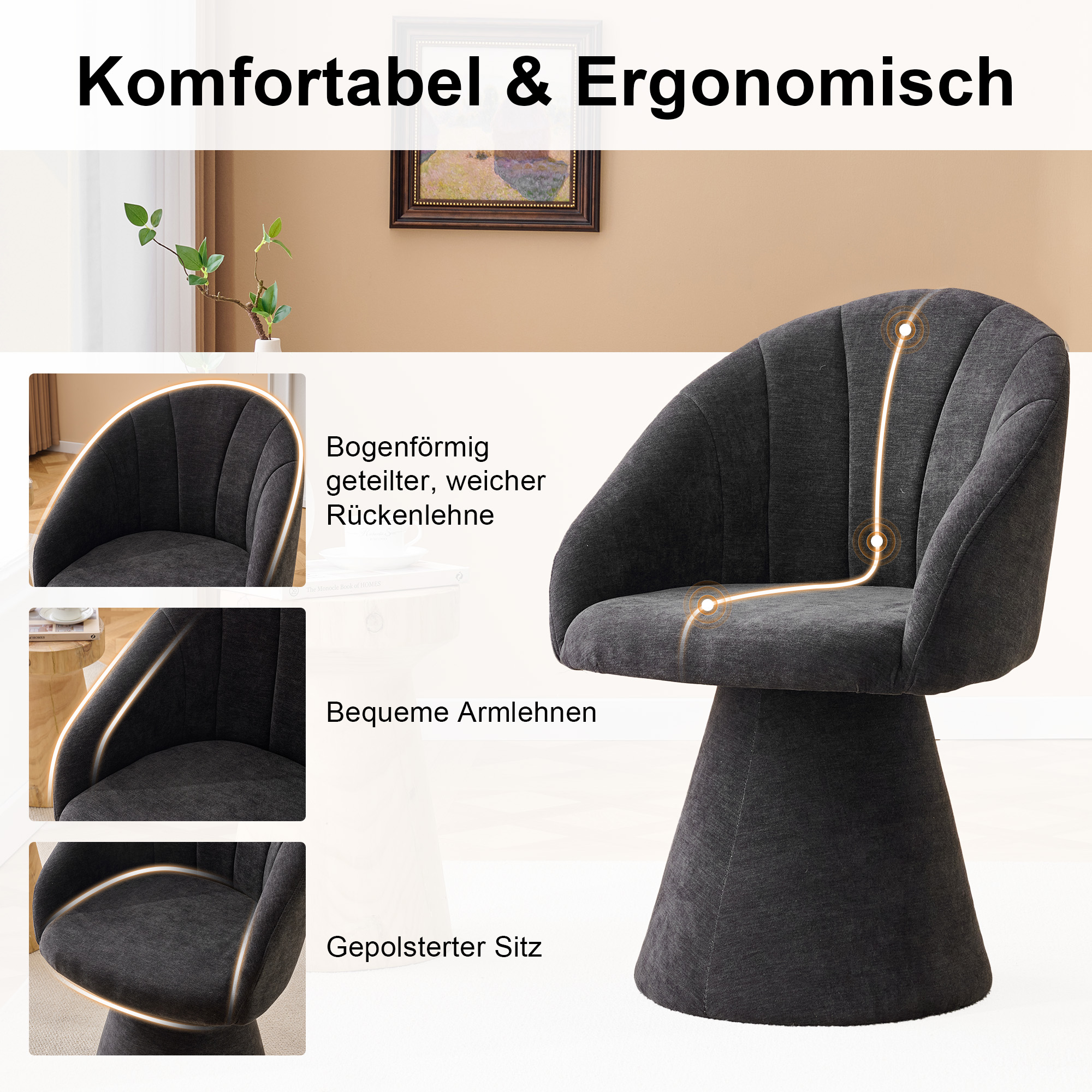 Détail du chaise de salle à manger