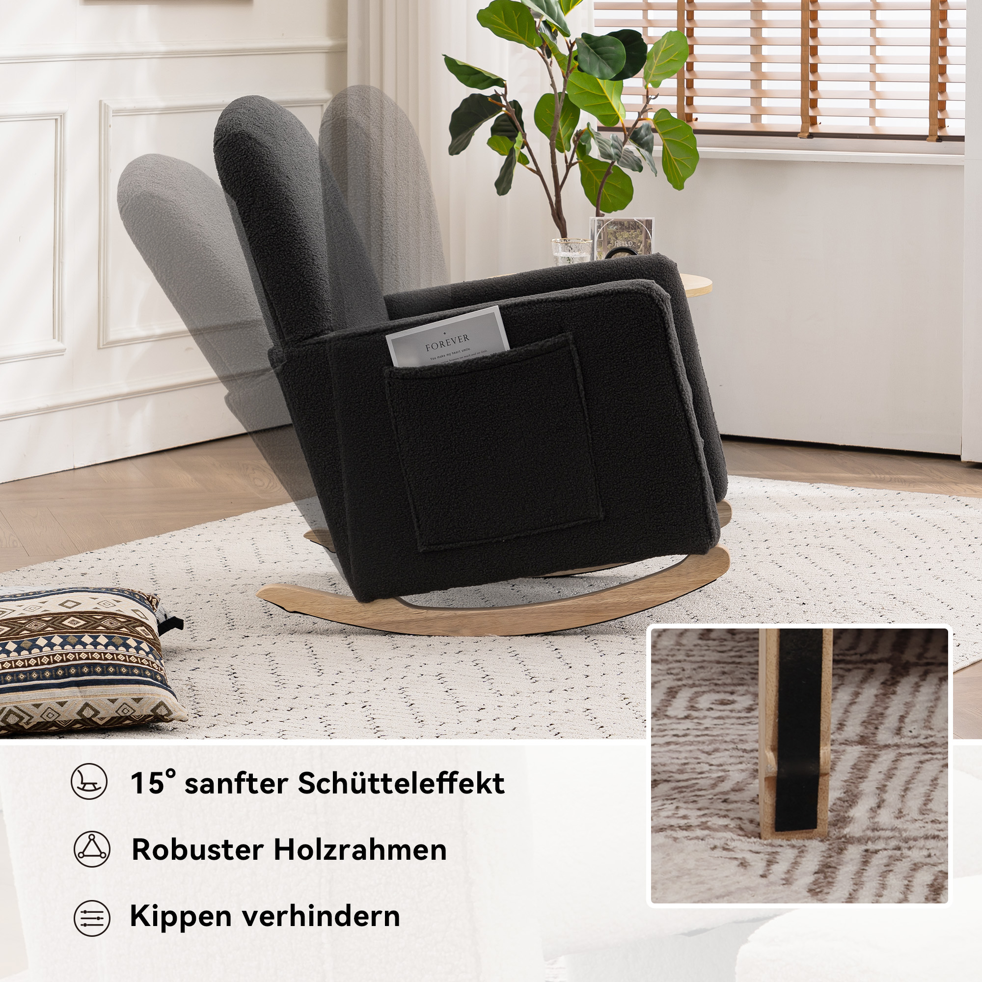 Détail du fauteuil à bascule