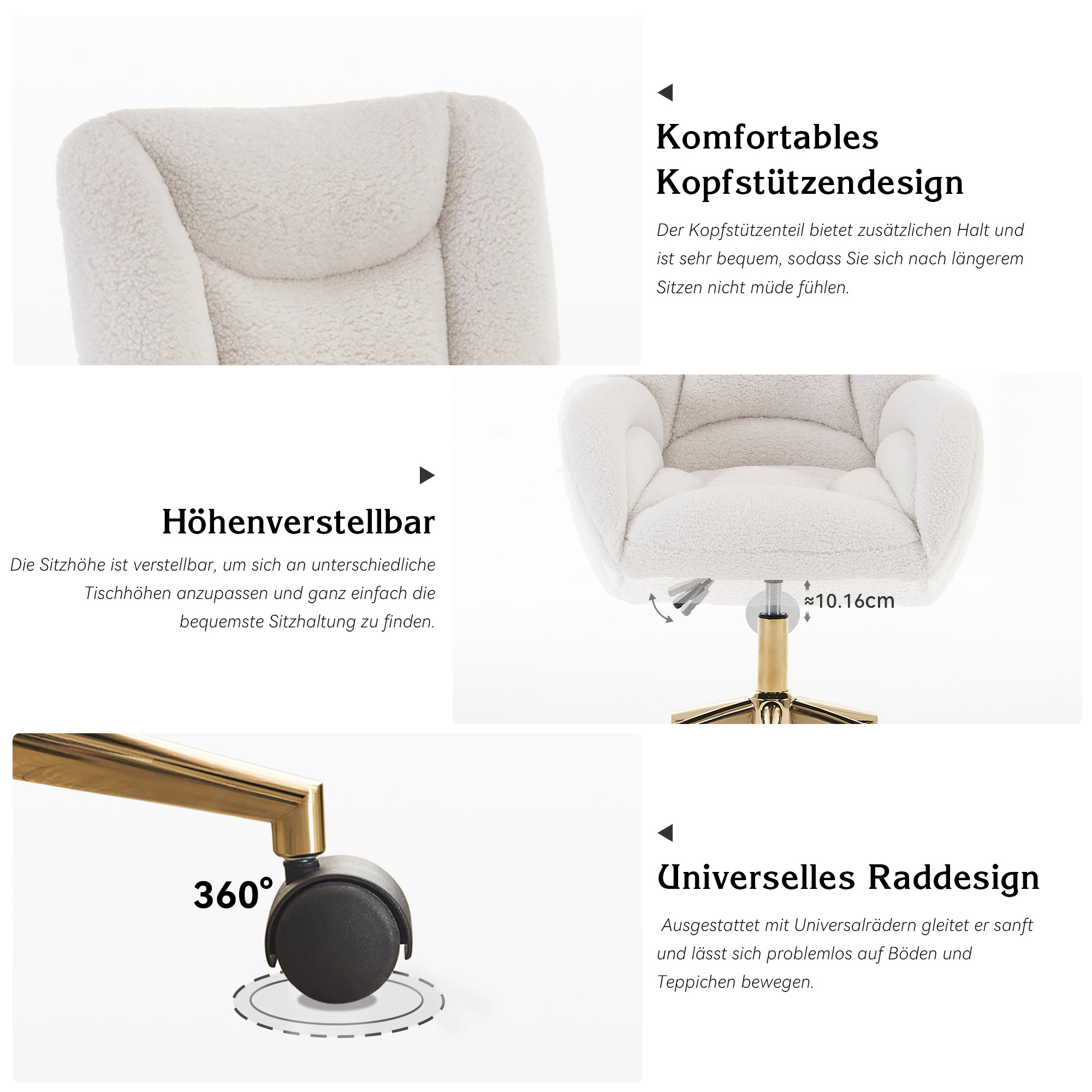 Détail du fauteuil de bureau