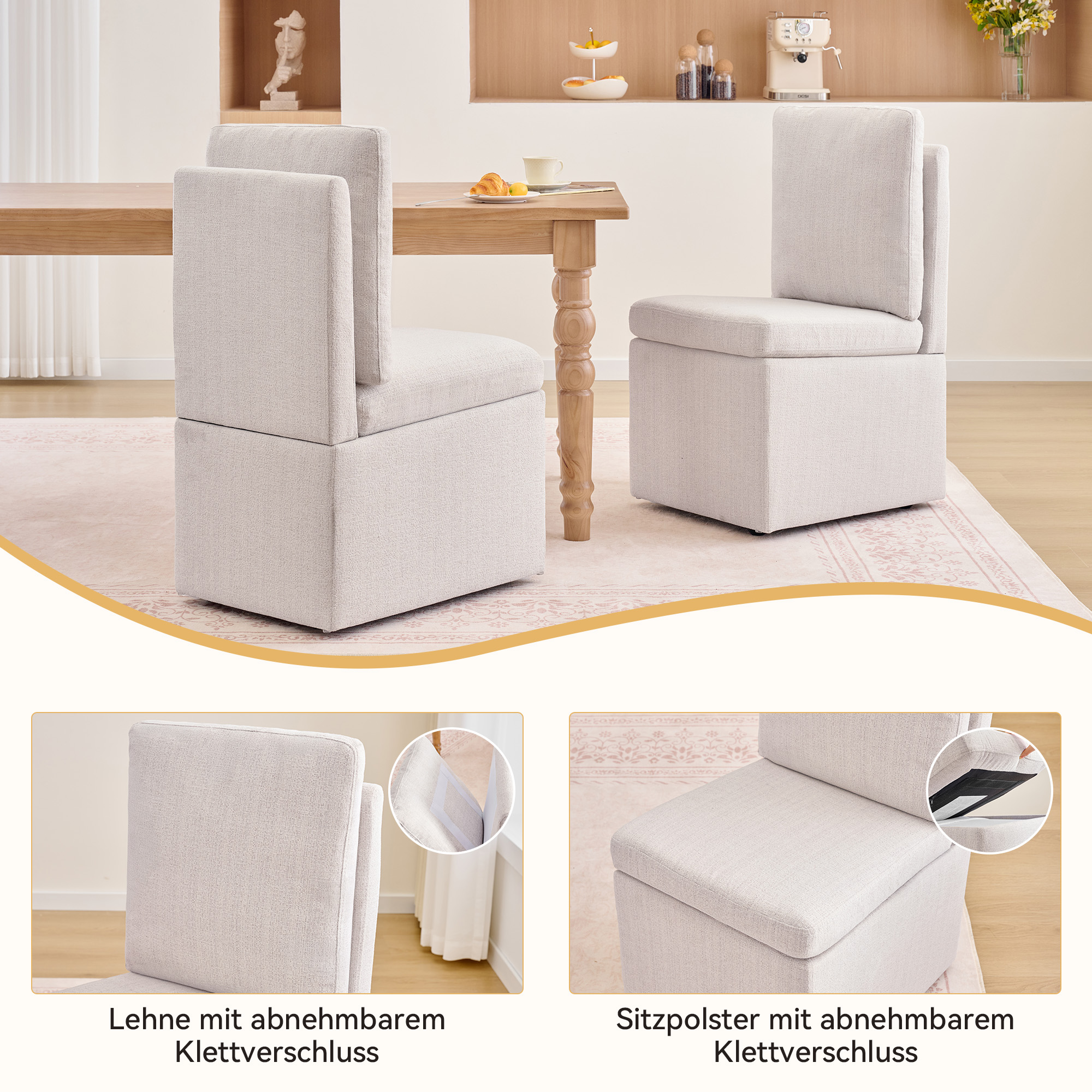Détail du chaise de salle à manger