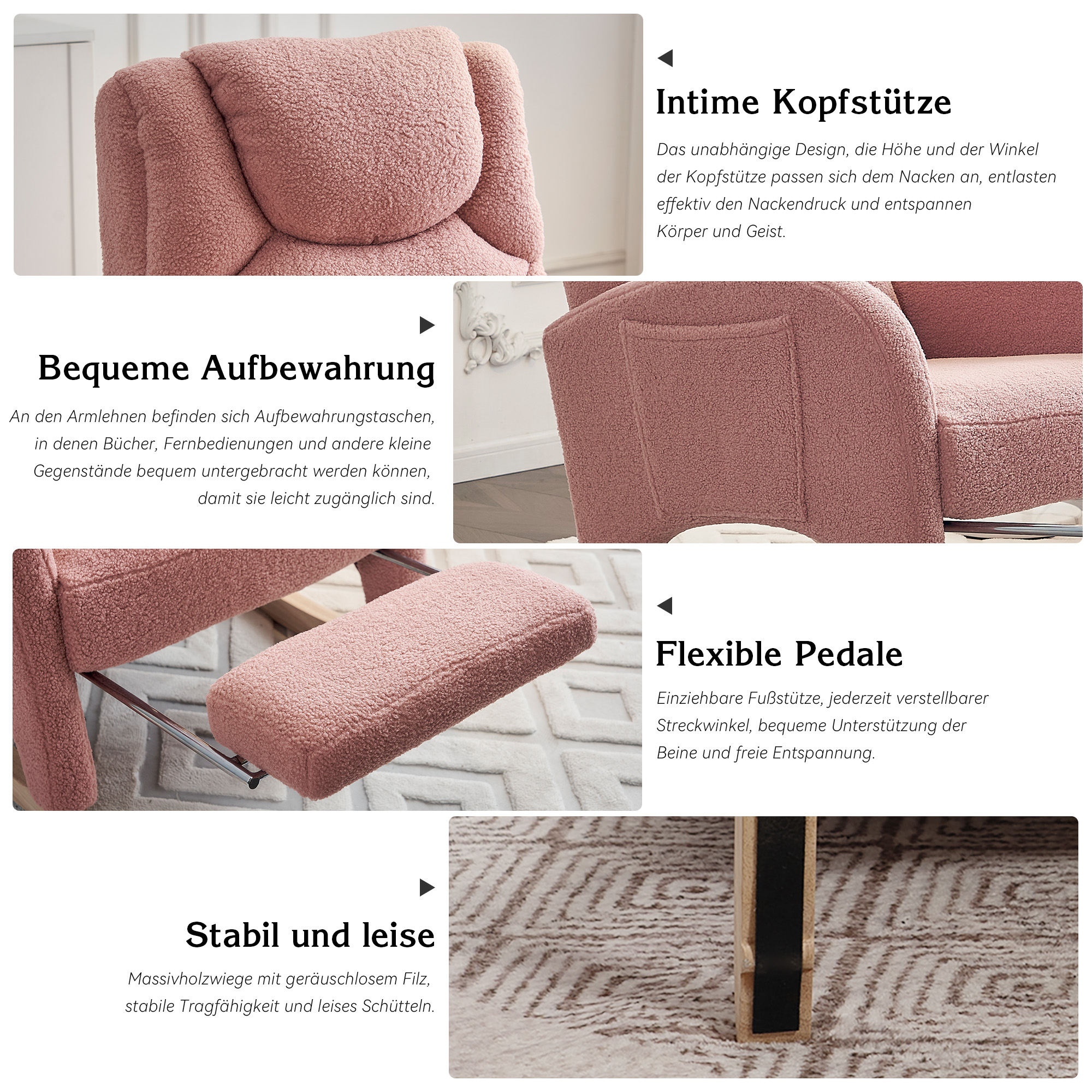 Détail du fauteuil à bascule