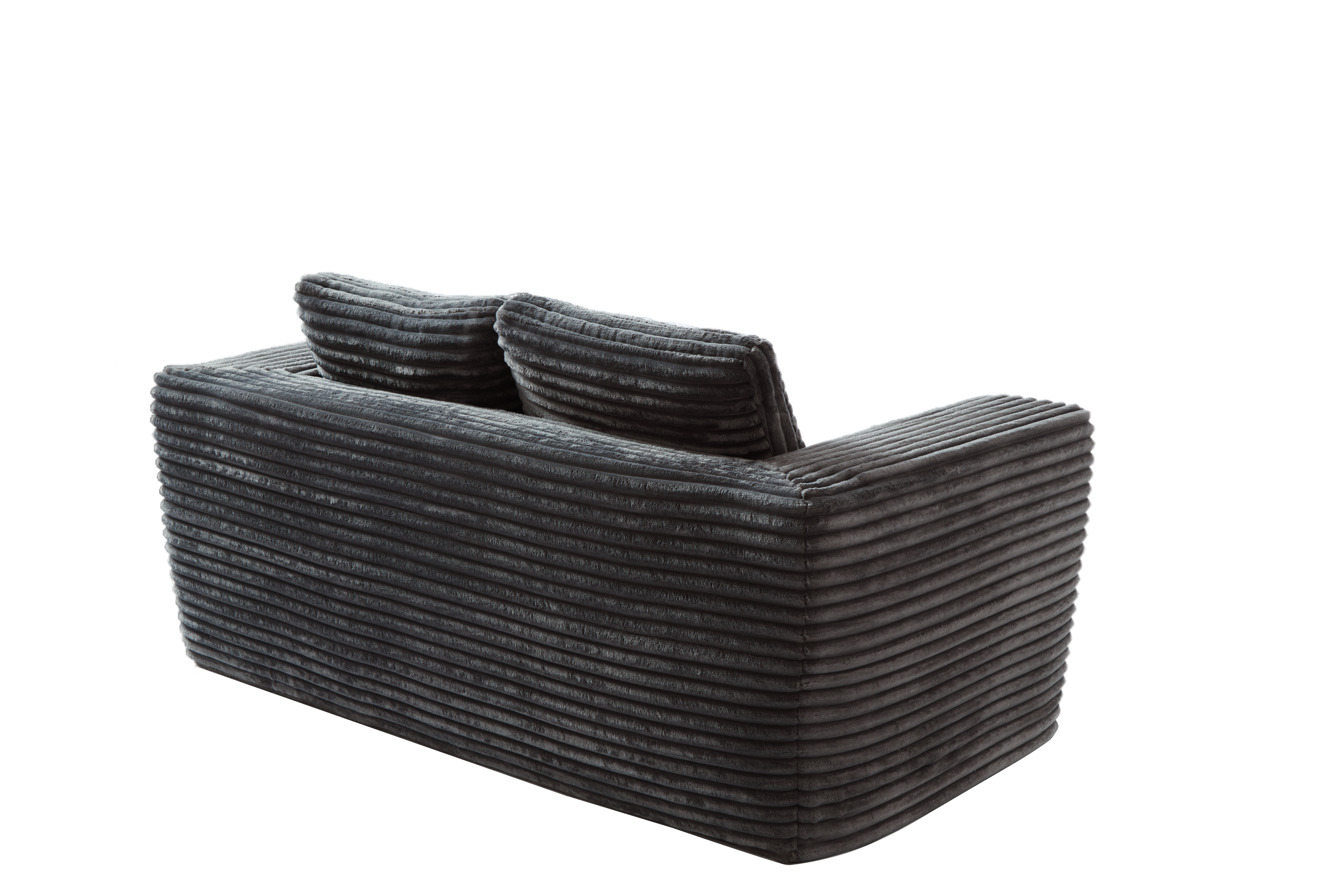 Canapé modulable / canapé de salon 2 places 160 x 88 x 58 cm, velours côtelé, Gris - spécifications 1