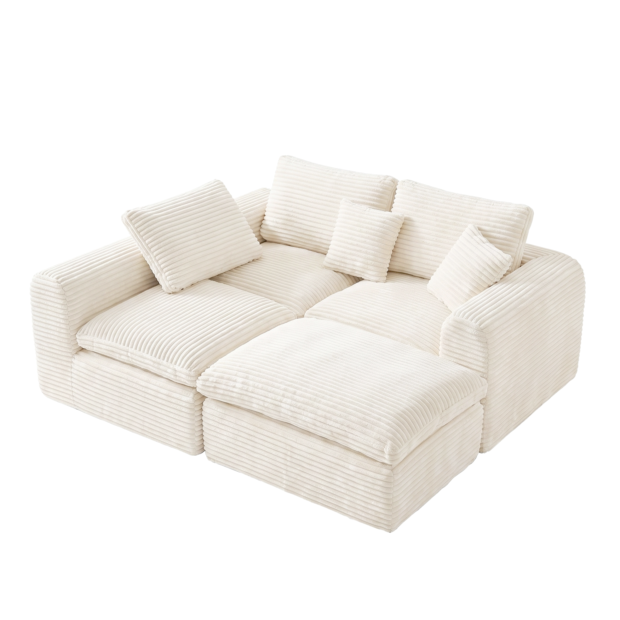Canapé d’angle convertible beige