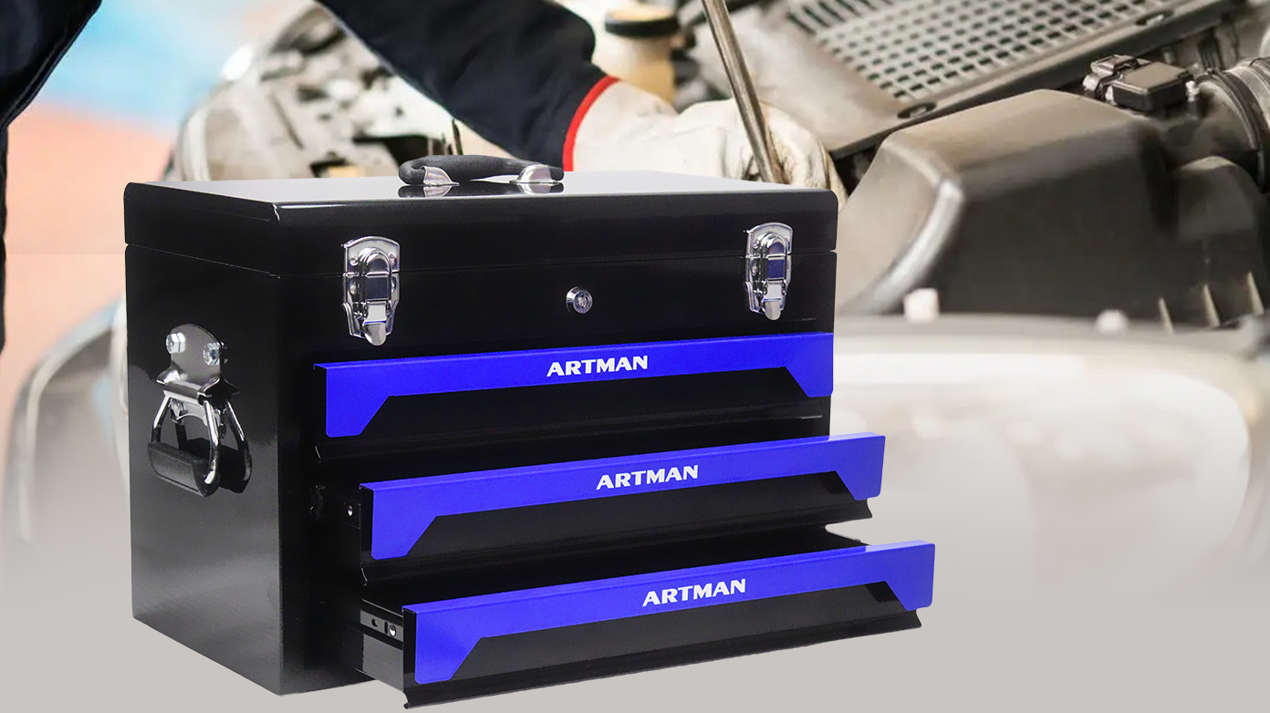 Coffret outils portable 3 tiroirs vue fermée