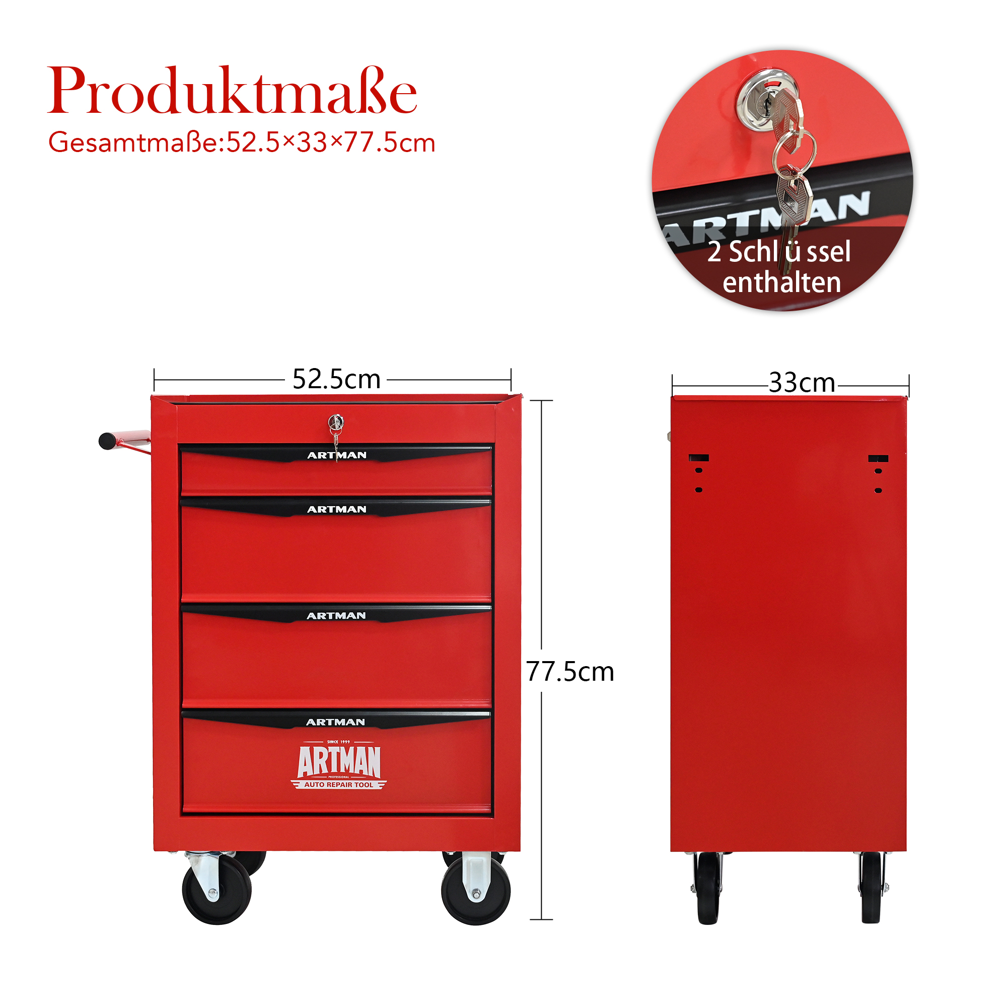 Dimensions du armoire à outils