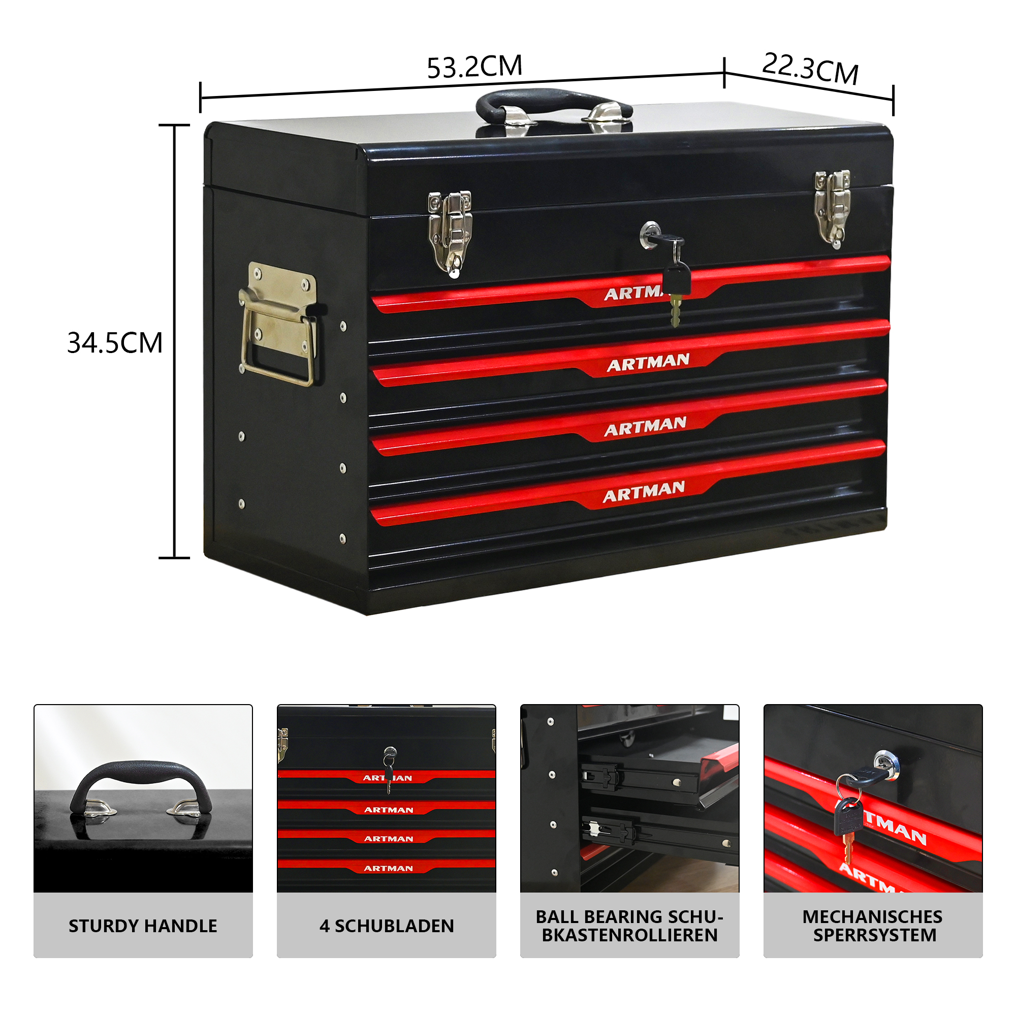 Dimensions du armoire à outils