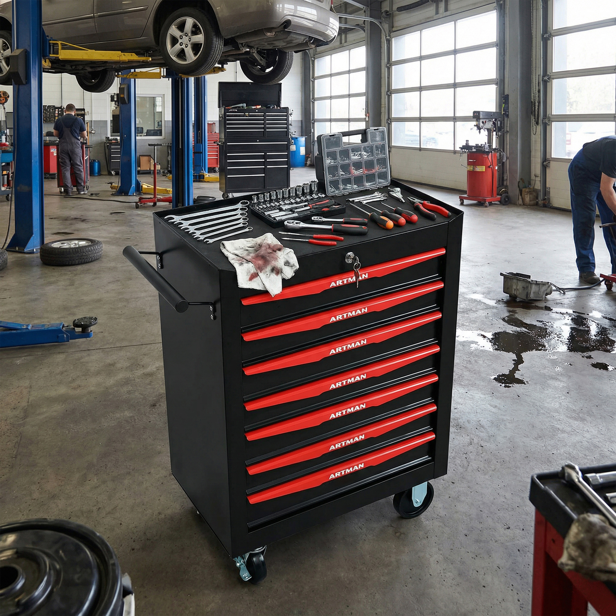 Détail finition acier pulvérisé