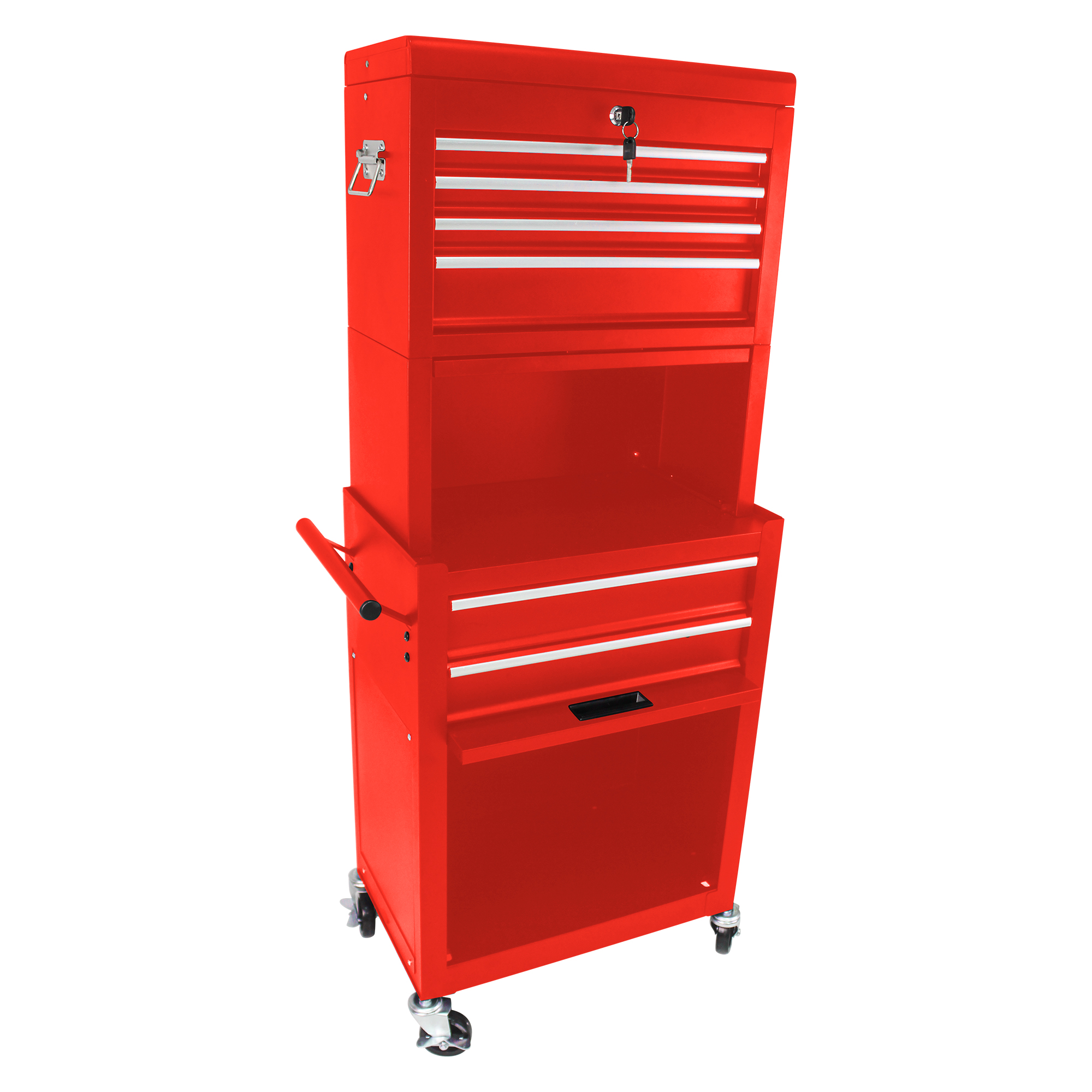Armoire porte ouverte avec espace de stockage