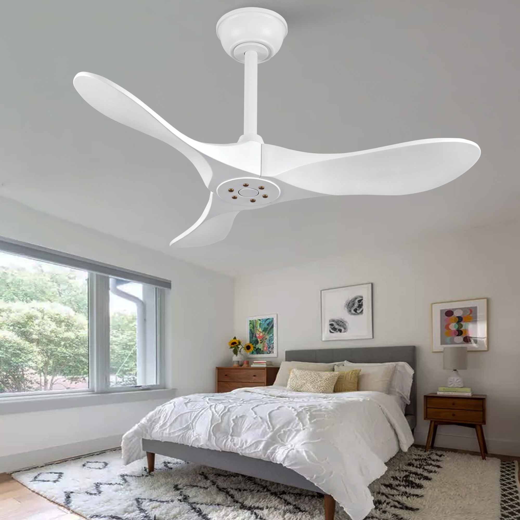 36-Zoll-Deckenventilator in Weiß im modernen Desig