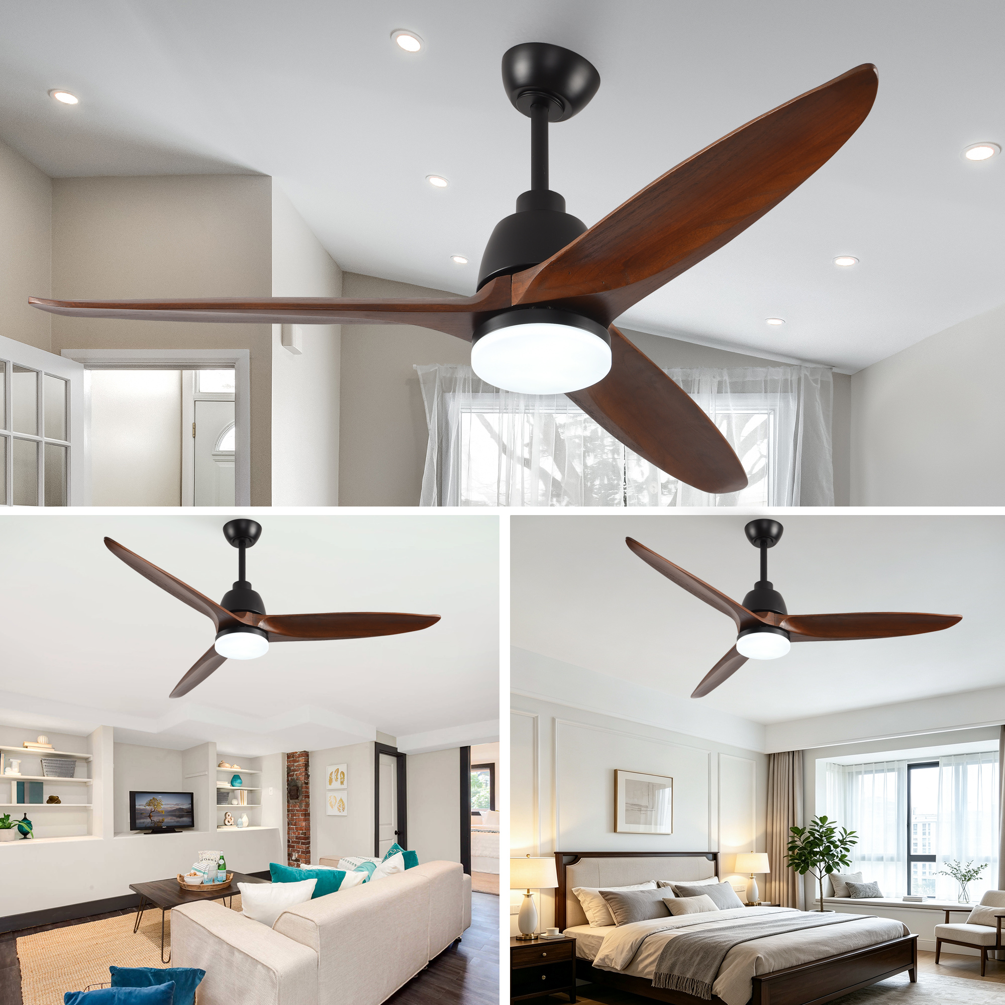 56-Zoll-Deckenventilator von Hyundai, mit Beleucht