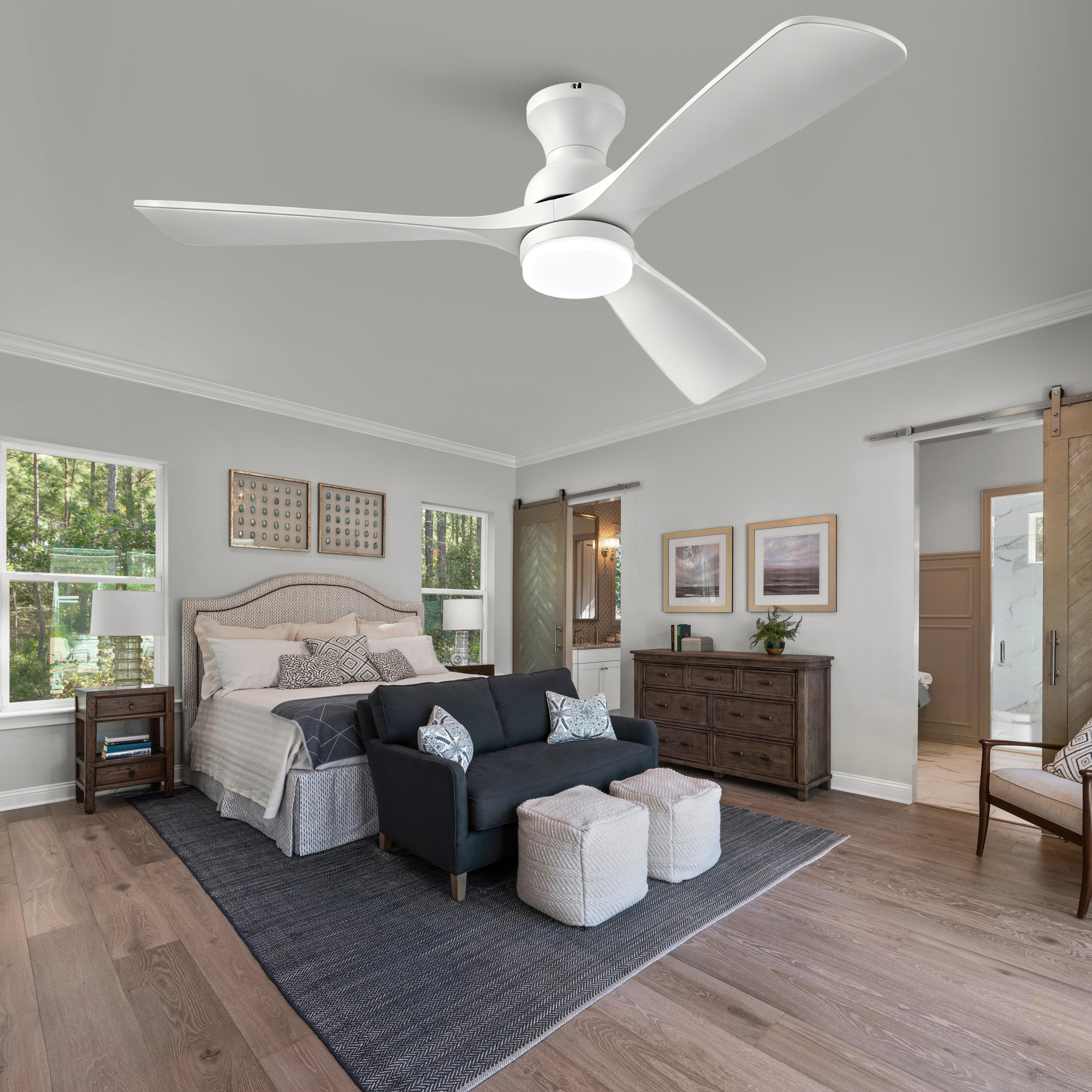 52-Zoll-Deckenventilator mit Beleuchtung und Fernb