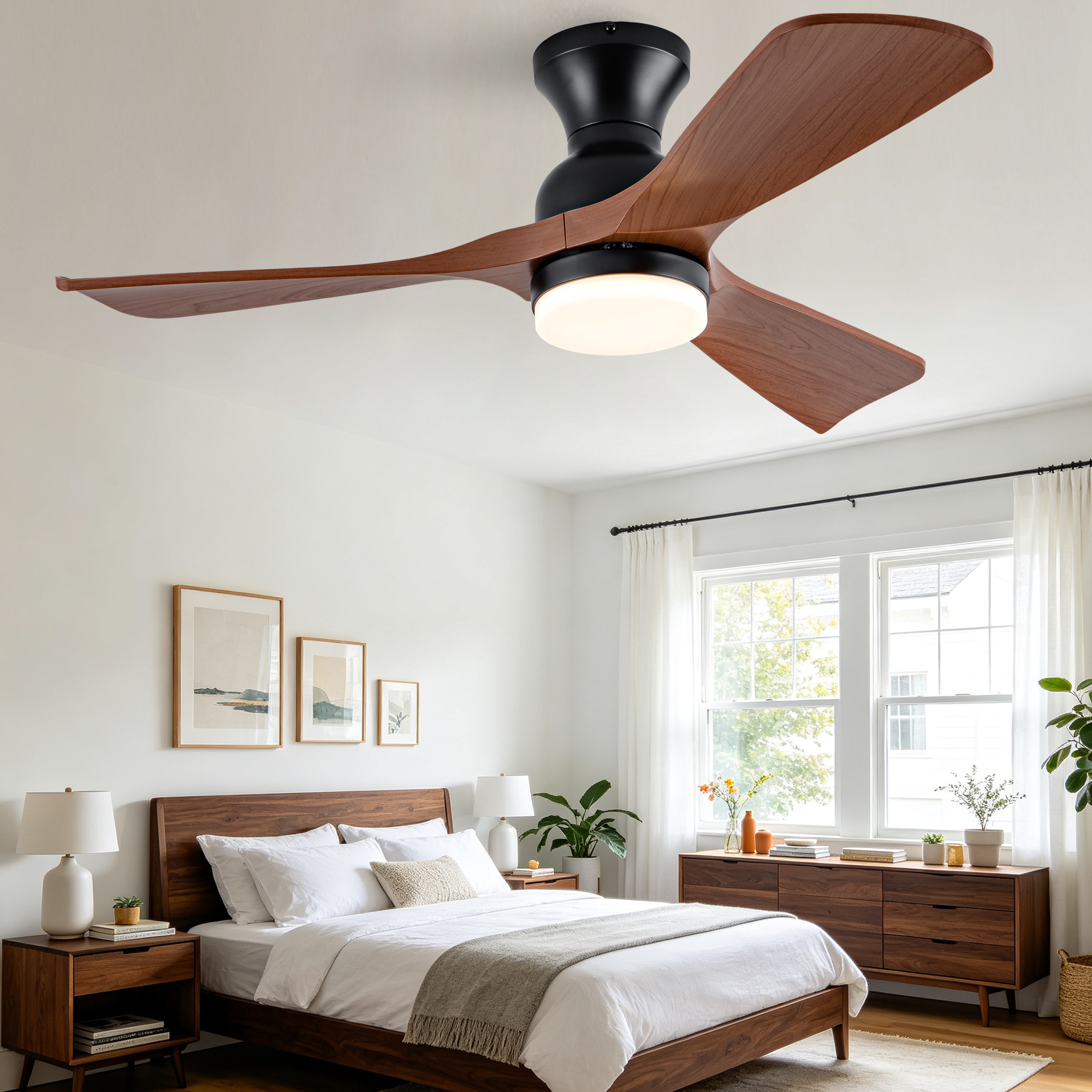 42-Zoll-Deckenventilator mit Beleuchtung, drei ABS