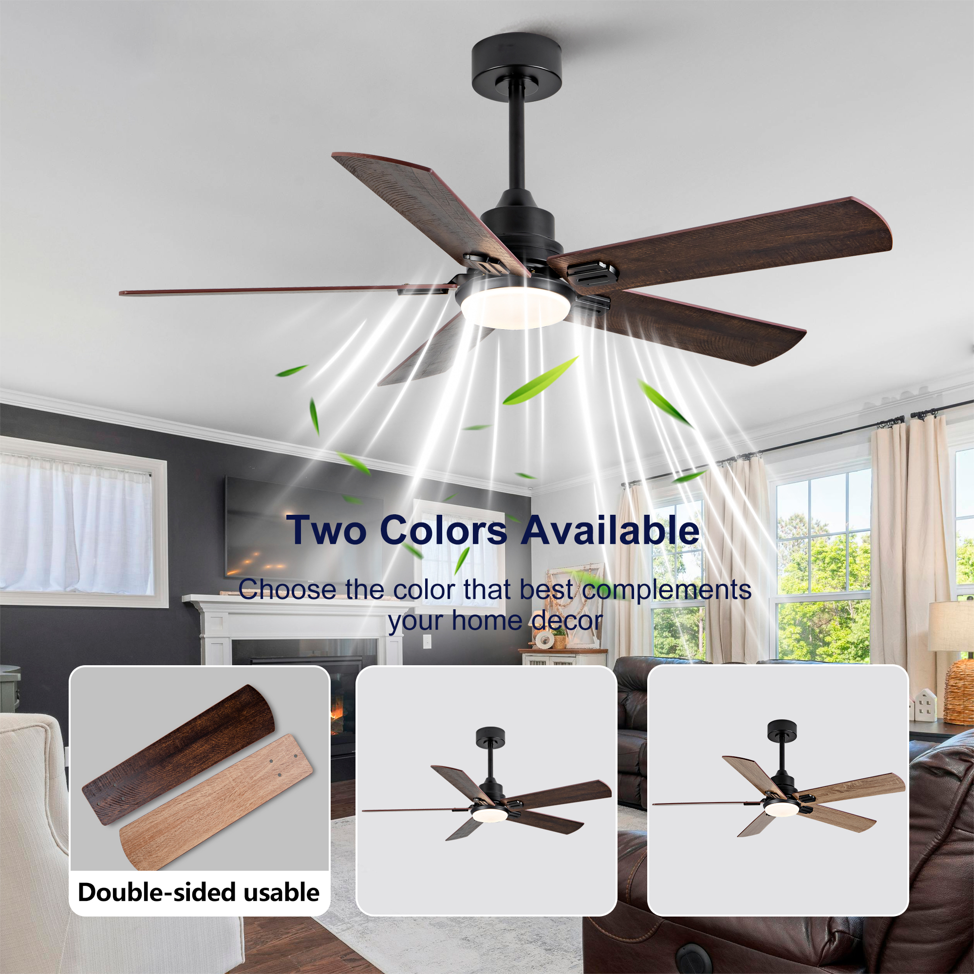 Deux coloris disponibles ventilateur plafond