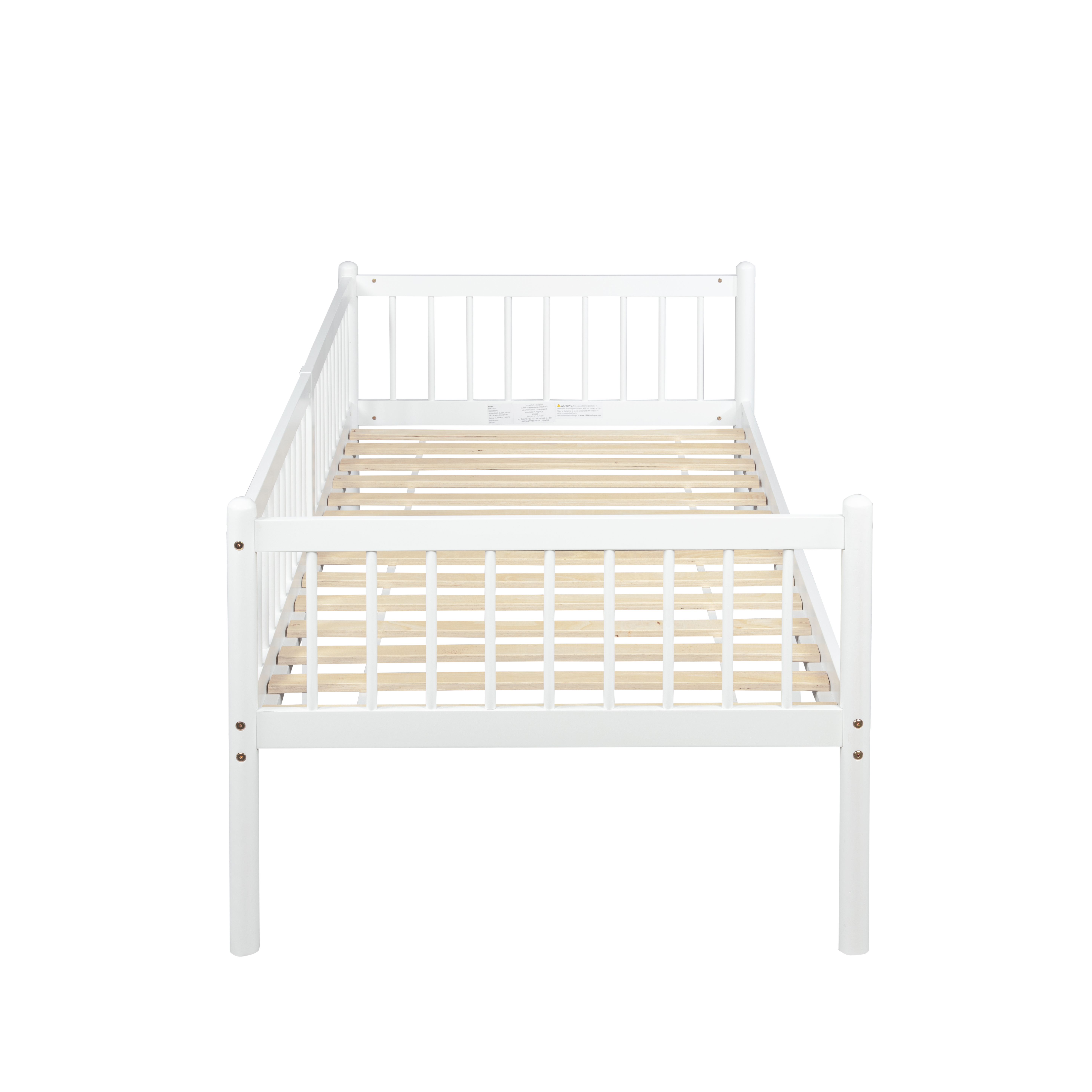 Daybed 2-en-1 avec barrière 3 côtés, 4 pieds ronds + 2 pieds centraux, pour chambre et salon, design classique, espace de sommeil sécurisé, utilisation flexible, style intemporel, stabilité, confort - image 13