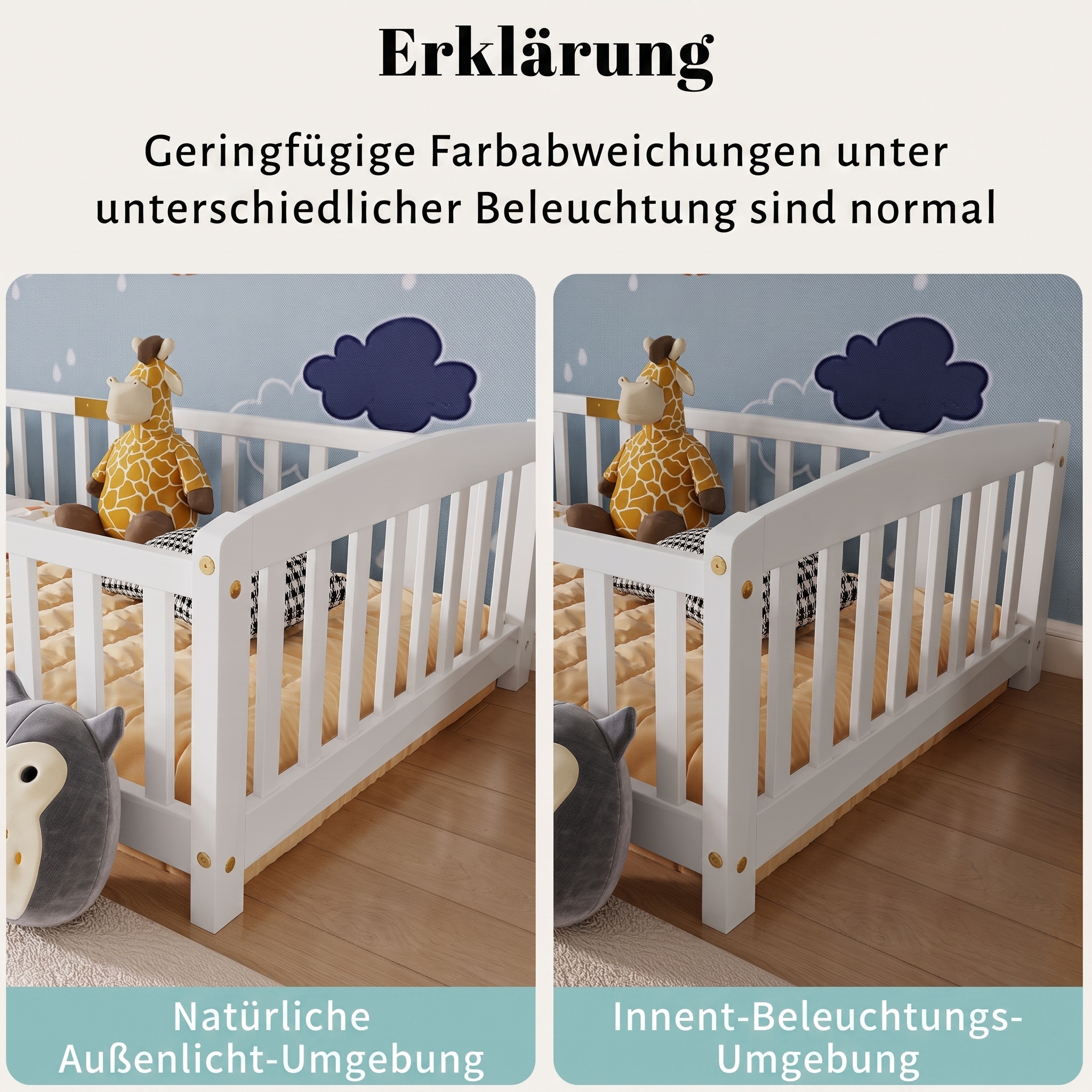 Lit au sol multifonction pour enfant, sert de lit, d'aire de jeu et d'espace d'apprentissage, barrière de sécurité, favorise l'autonomie, pour chambre compacte, design sécurisé, pour transition vers le lit indépendant - image 7