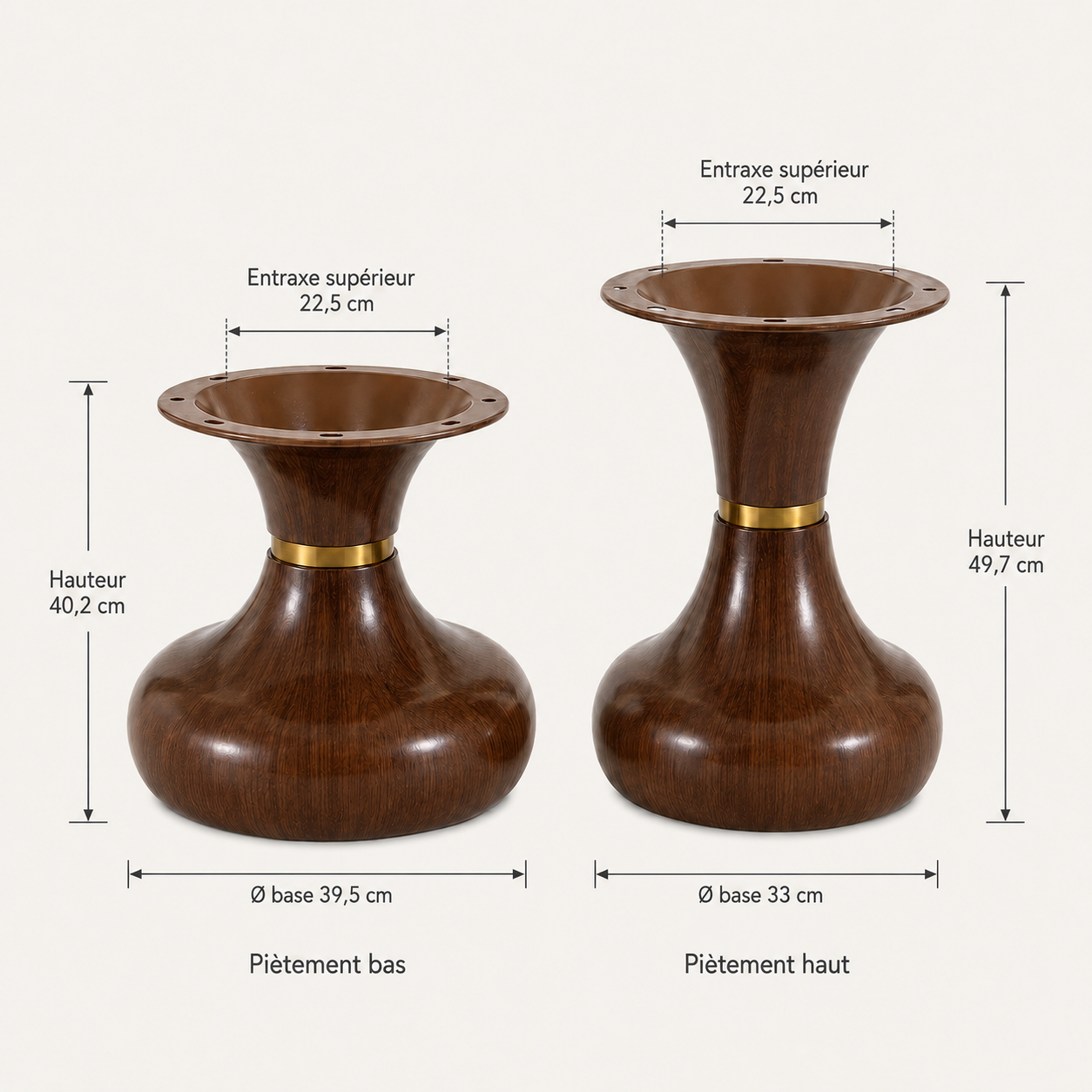 Dimensions du pièce de remplacement