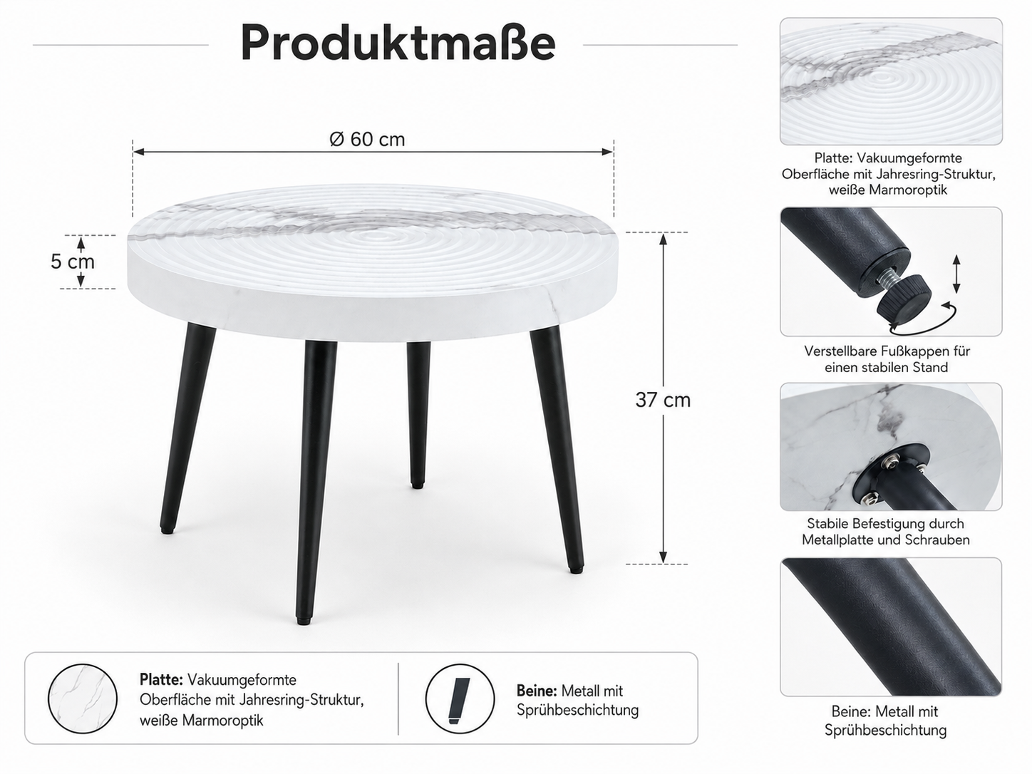 Détail du table basse
