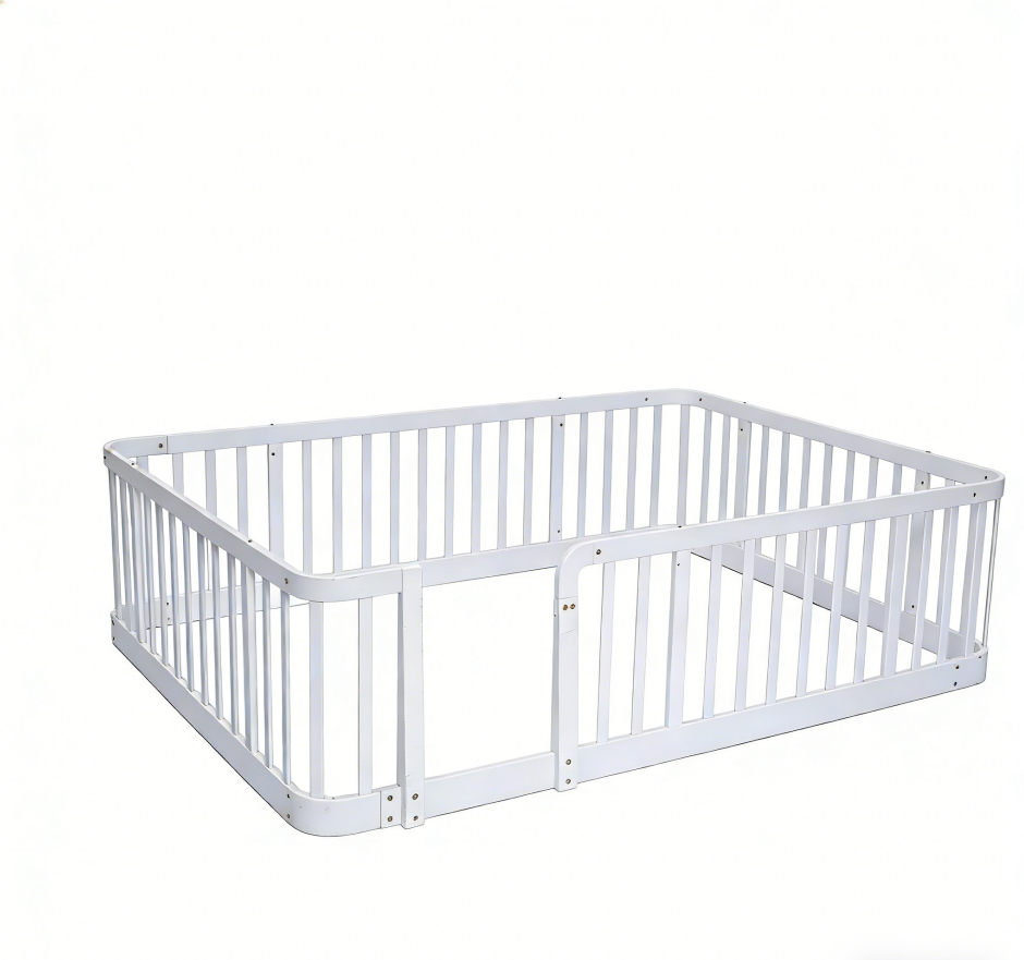 Parc bébé modulaire 140×200 cm, barres écartement 7 cm conforme normes UE, connexions boulonnées stables, pour salon et chambre, crée espace de jeu sécurisé, extensible, sécurité maximale pour tout-petits - image 11