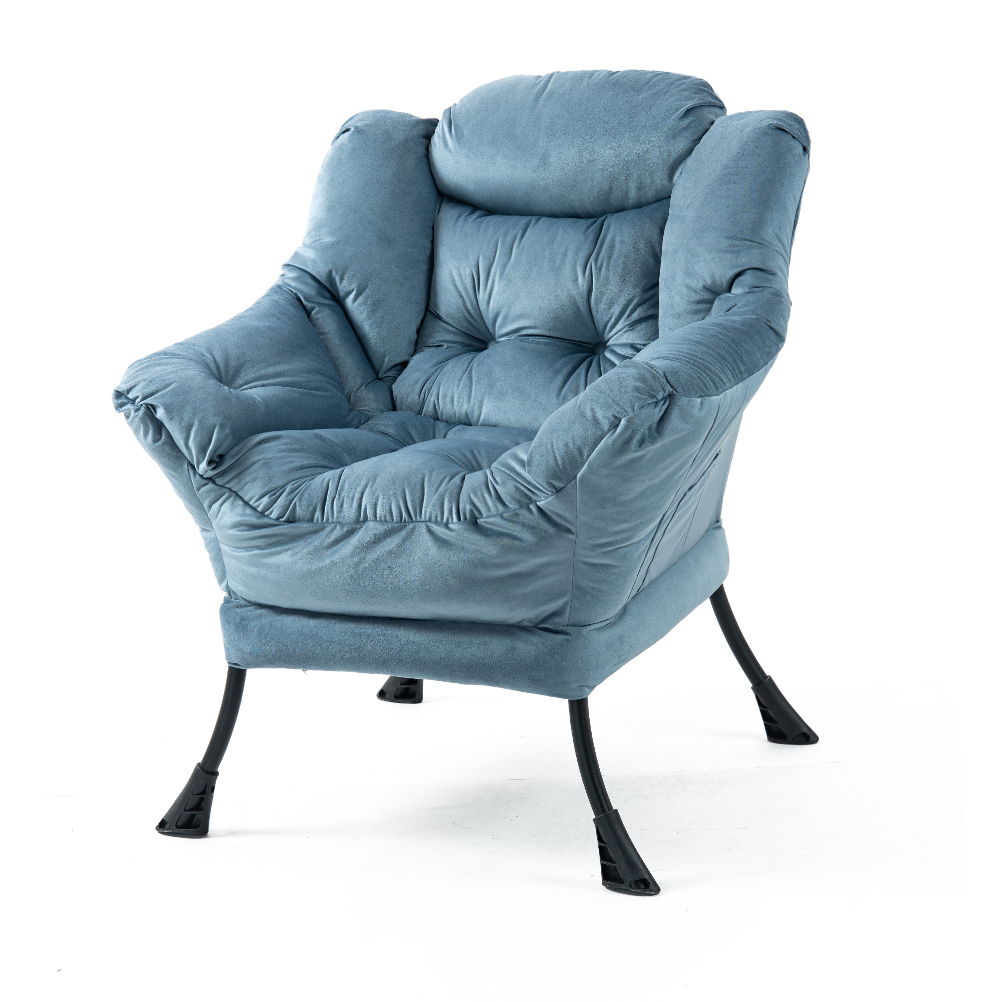 Fauteuil paresseux sans outils, montage 5 minutes, housse amovible, capacité 200 lbs, design en forme de fer à cheval, pour salon et chambre, confort et praticité, usage quotidien, installation facile - image 1