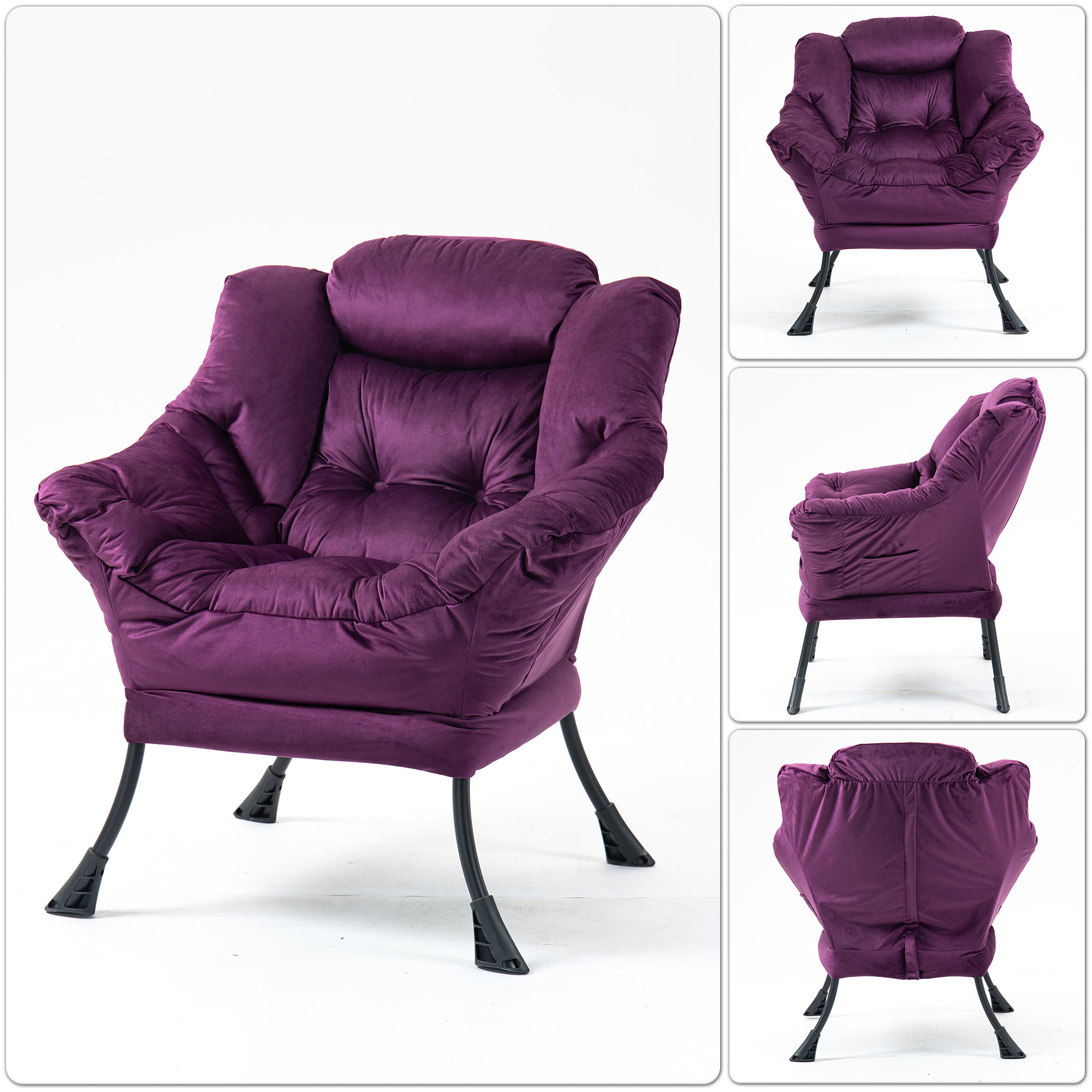 Lazy Chair, Relaxing Chair with Metal Frame and a 
