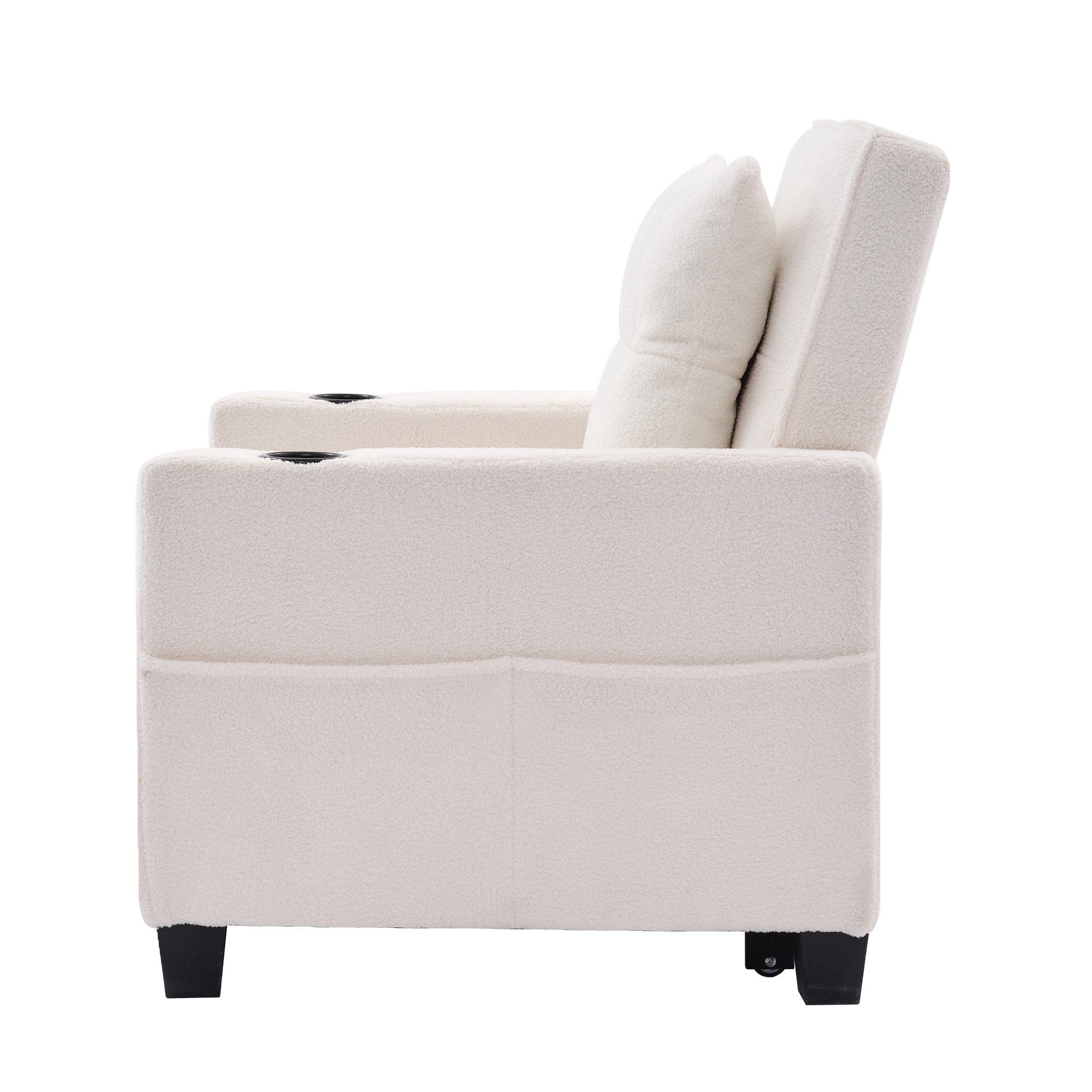 Canapé convertible 3-en-1, fauteuil, chaise longue inclinable 3 angles et canapé-lit, mousse haute qualité, pieds en plastique flexibles, pour petit appartement et chambre d'étudiant, gain de place, multifonctionnel - image 13