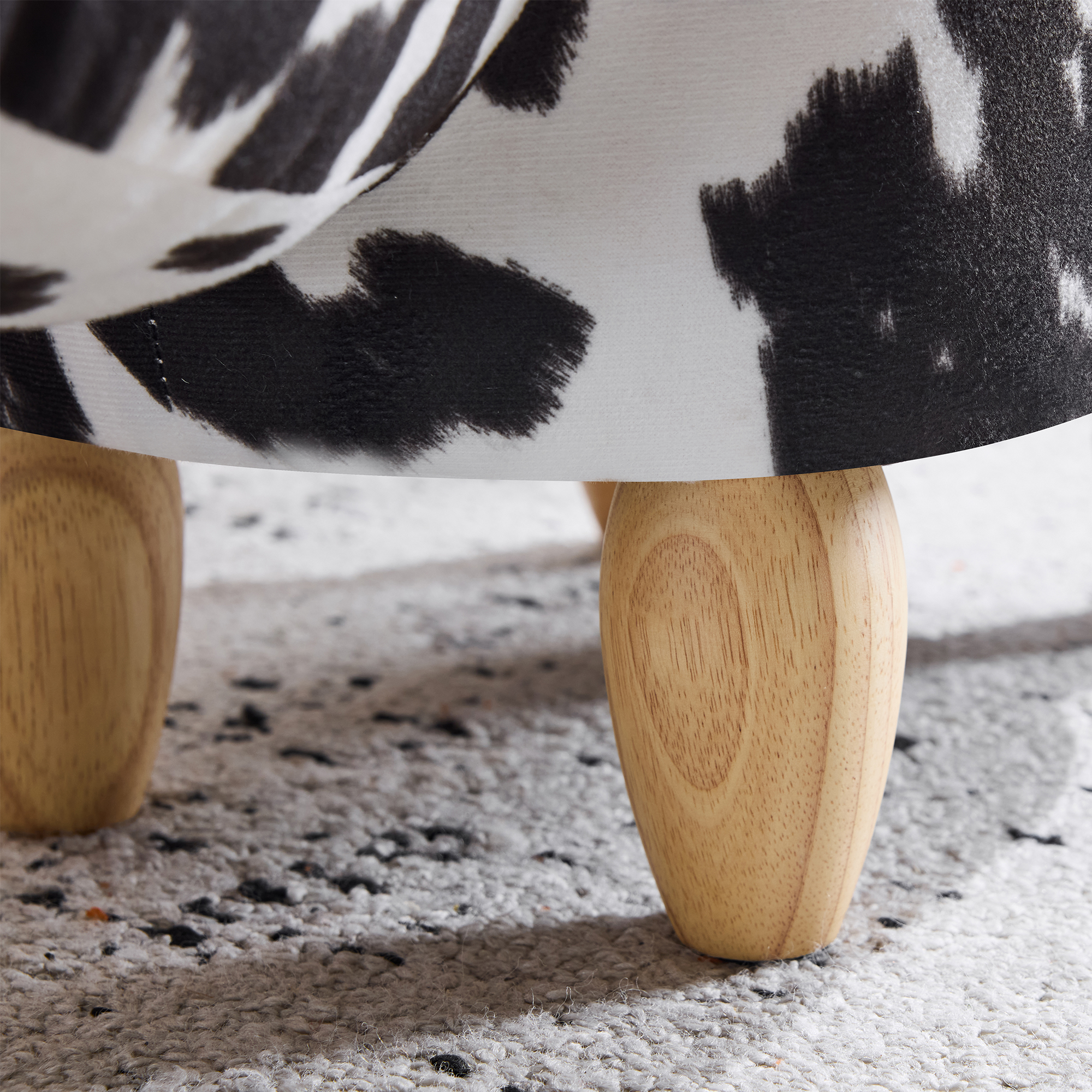 Pieds en bois massif avec autocollants antidérapants