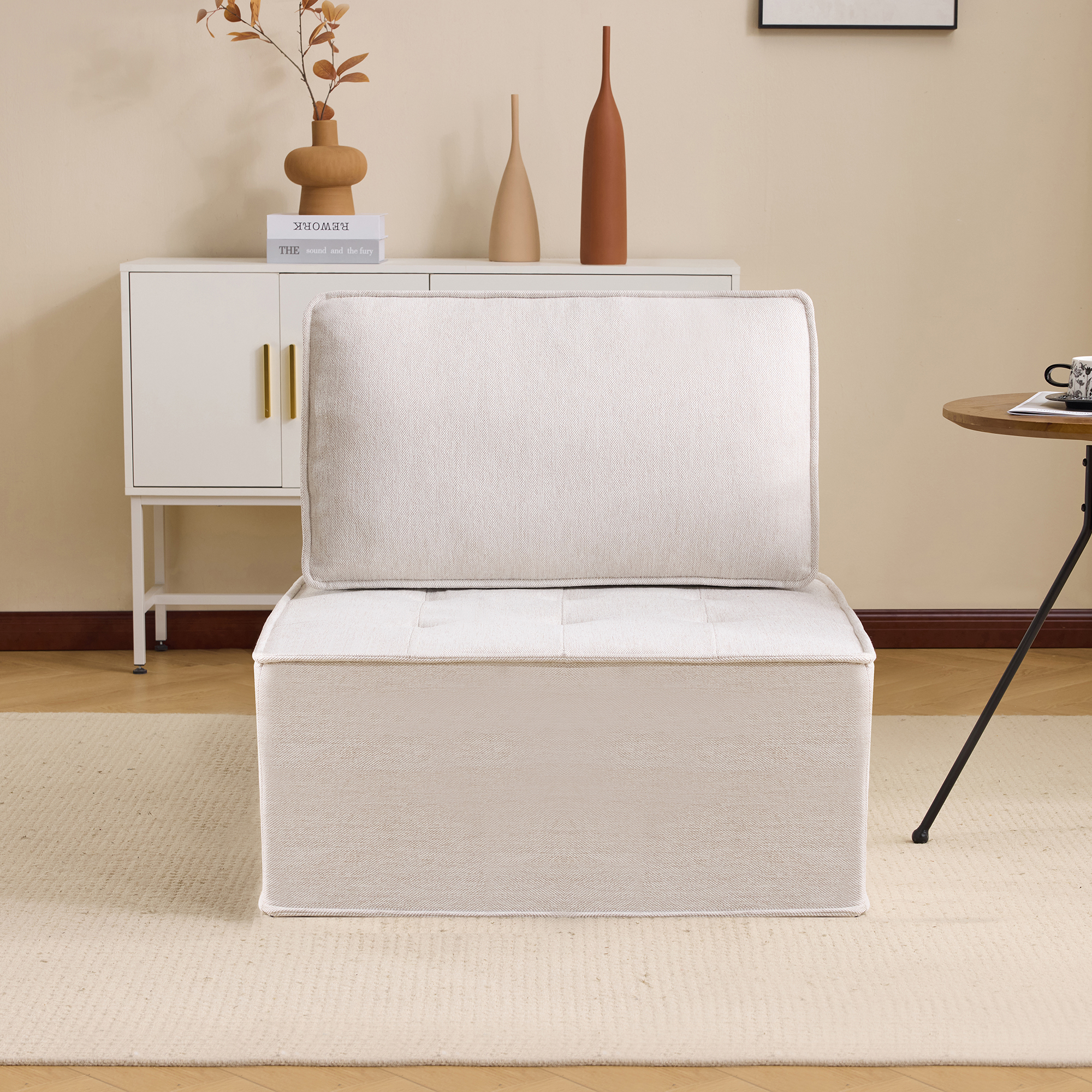 Fauteuil modulaire beige 81x81x81 cm - vue 3