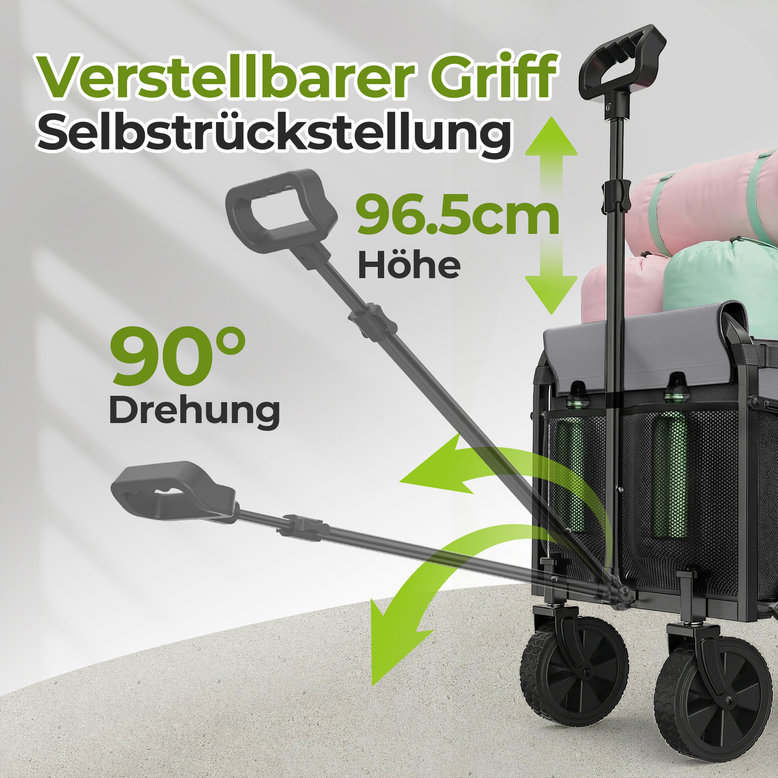 Chariot pliant compact portable vue générale