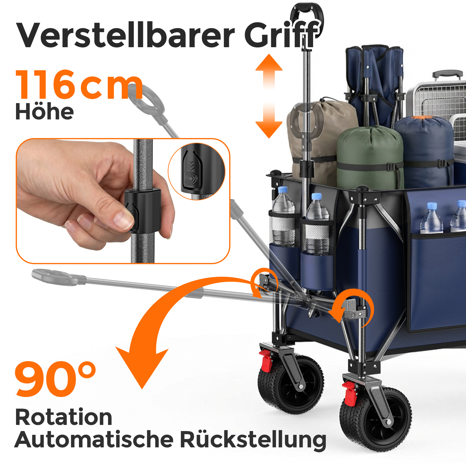 Chariot pliable premium vue générale