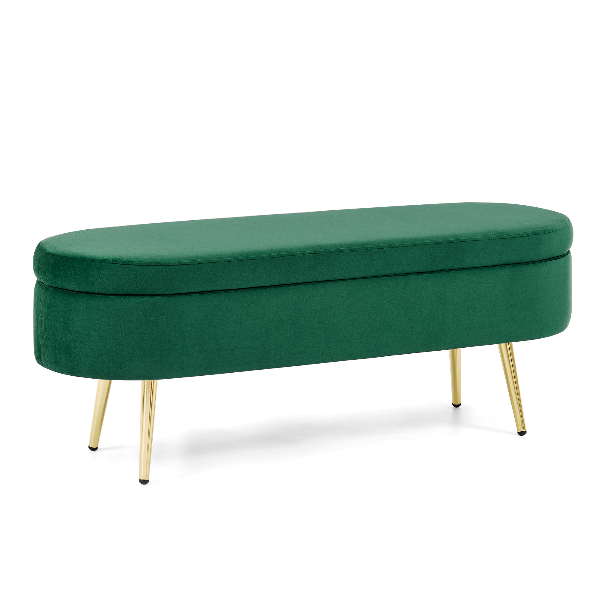 Banc de rangement en velours doux, cadre en bois massif et pieds en métal, capacité de charge élevée, respirant et anti-boulochage, pour entrée, chambre et salon, design luxueux et fonctionnel - image 11