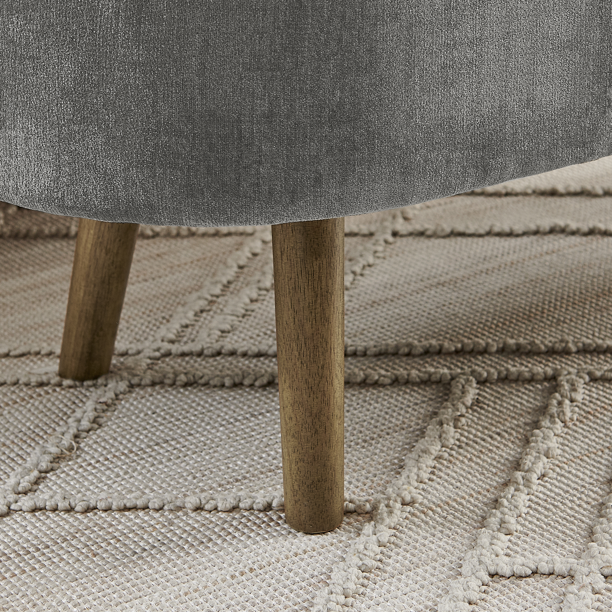 Banc de rangement en tissu chenille, cadre bois massif, pieds bois, pour salon et chambre, toucher soyeux, résistant anti-boulochage, respirant, construction stable, design élégant, usage quotidien durable - image 8