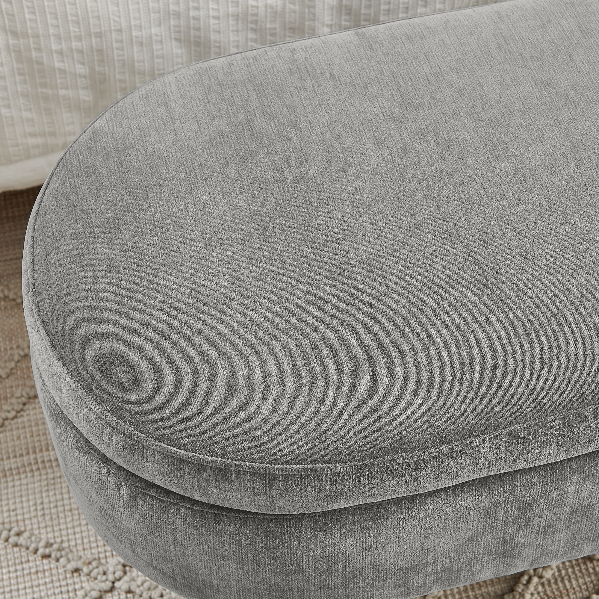 Banc de rangement en tissu chenille, cadre bois massif, pieds bois, pour salon et chambre, toucher soyeux, résistant anti-boulochage, respirant, construction stable, design élégant, usage quotidien durable - image 9