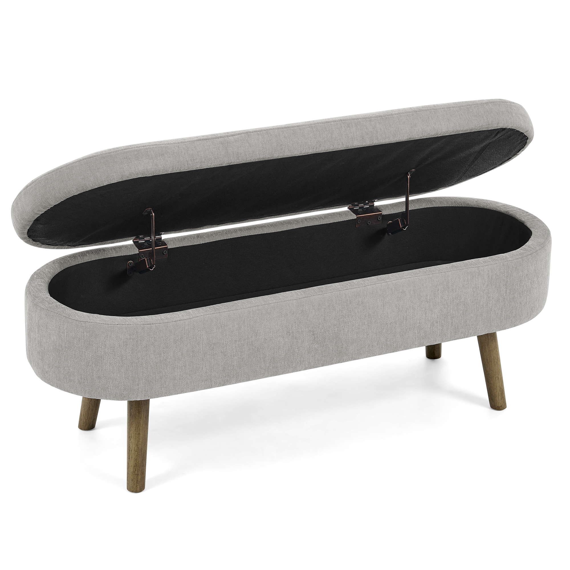 Banc de rangement en bois massif, tissu chenille, 20 L capacité, hydraulique, pour entrée, salon et chambre, design élégant, beaucoup de rangement, confort assise, stabilité, durabilité, style fonctionnel, décoration - image 16