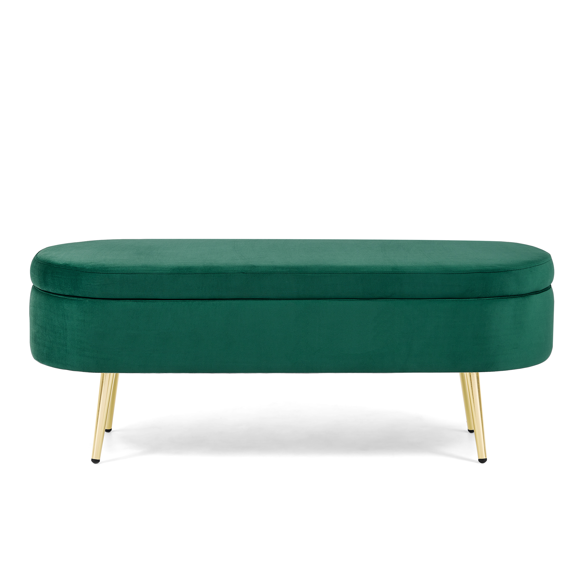 Banc de rangement en velours doux, cadre en bois massif et pieds en métal, capacité de charge élevée, respirant et anti-boulochage, pour entrée, chambre et salon, design luxueux et fonctionnel - image 10