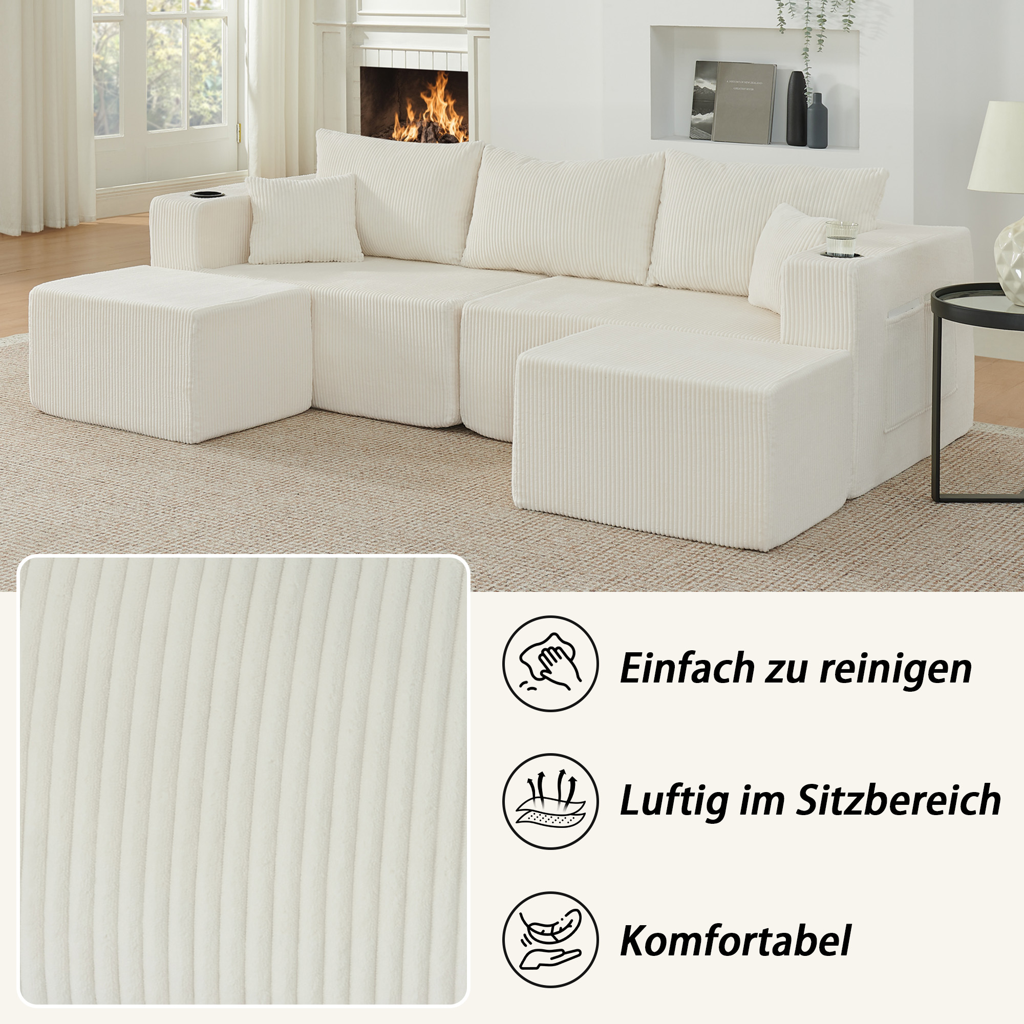 Canapé d’angle modulaire - Vue 6