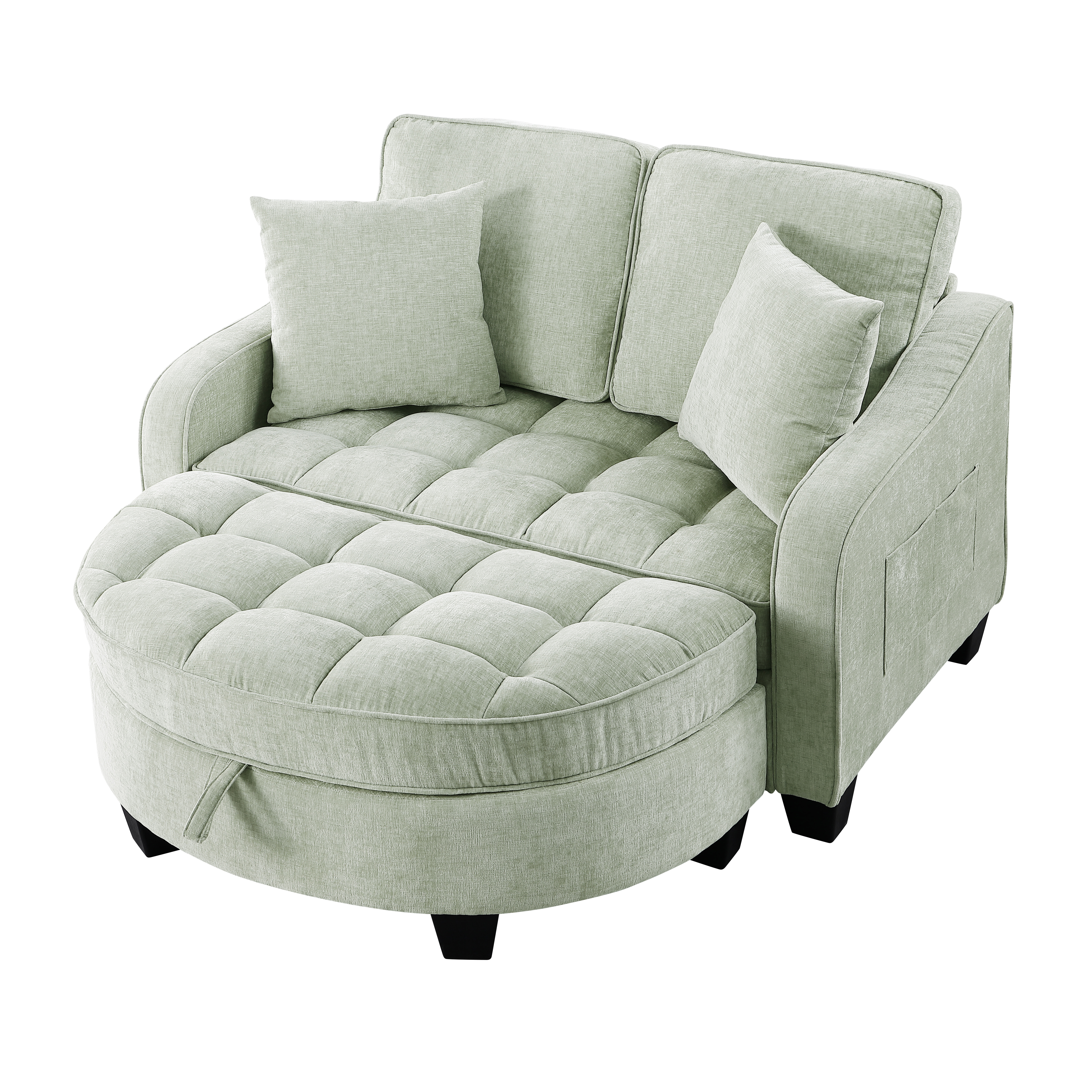 Canapé convertible en eucalyptus et métal, se transforme en sofa, chaise longue et lit enfant, mousse haute résilience, pour salon, écologique, polyvalent, pour familles et célibataires, gain de place, confort durable - image 13