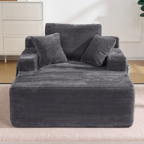 Canapé convertible gris foncé - vue d'ensemble