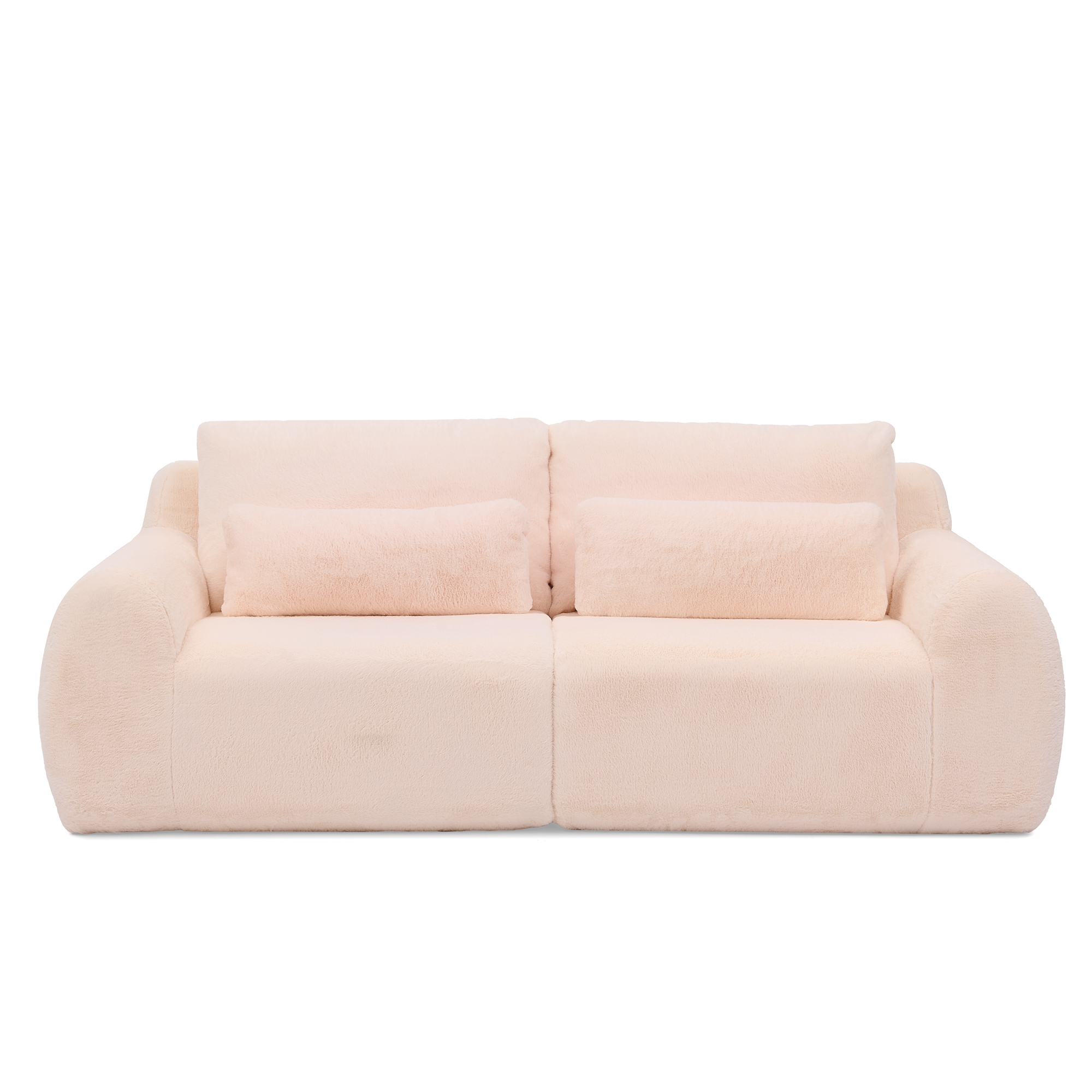 Canapé 2 places en tissu lapin avec ports USB inté - image 11