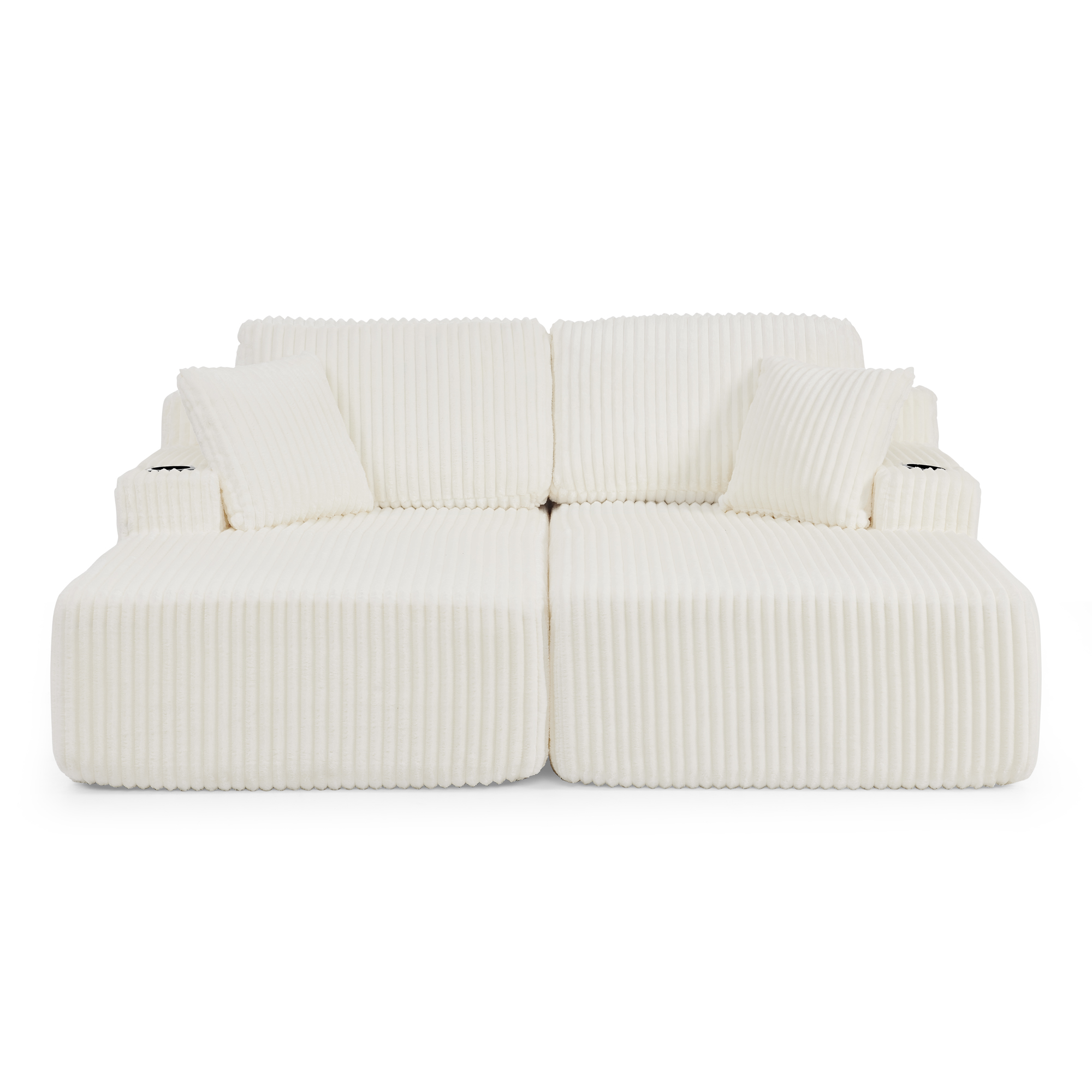 2-Sitzer Relax-Schlafsofa,Lounge-Sessel,weich Kord