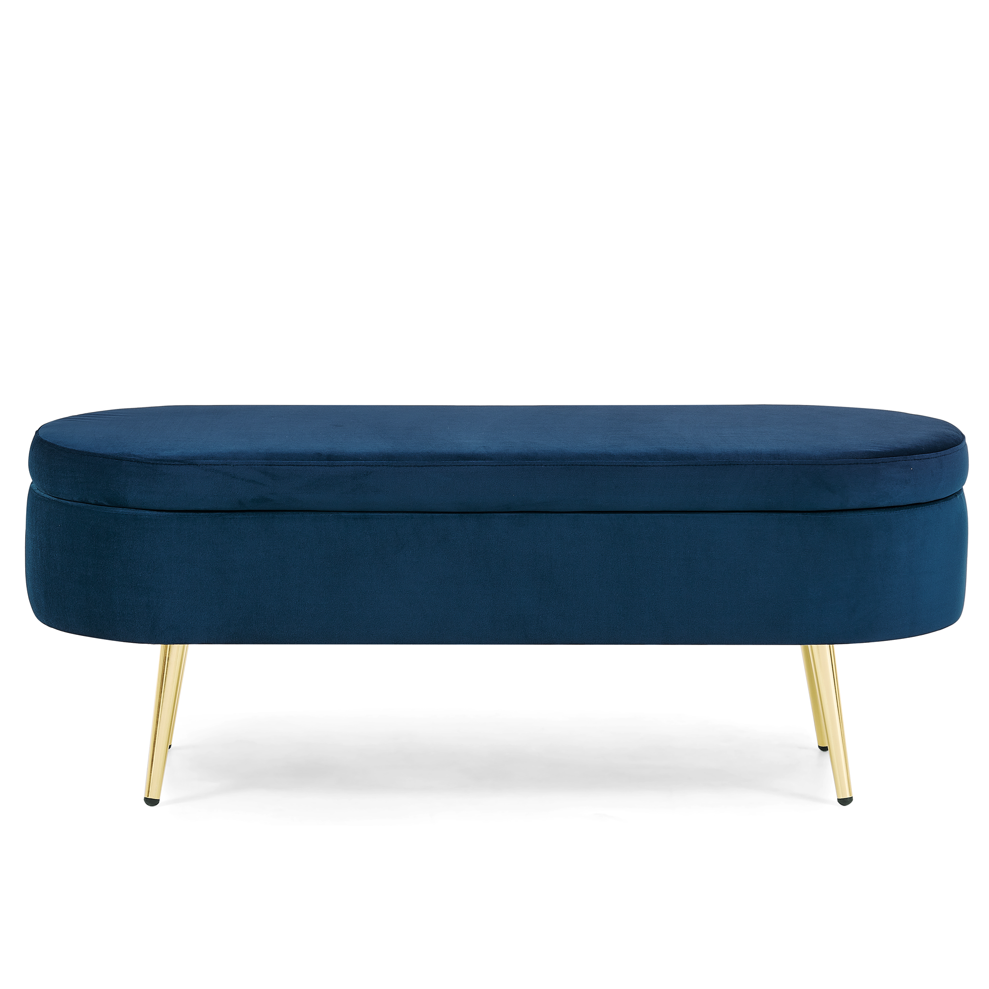 produit complet banquette de rangement velours ovale
