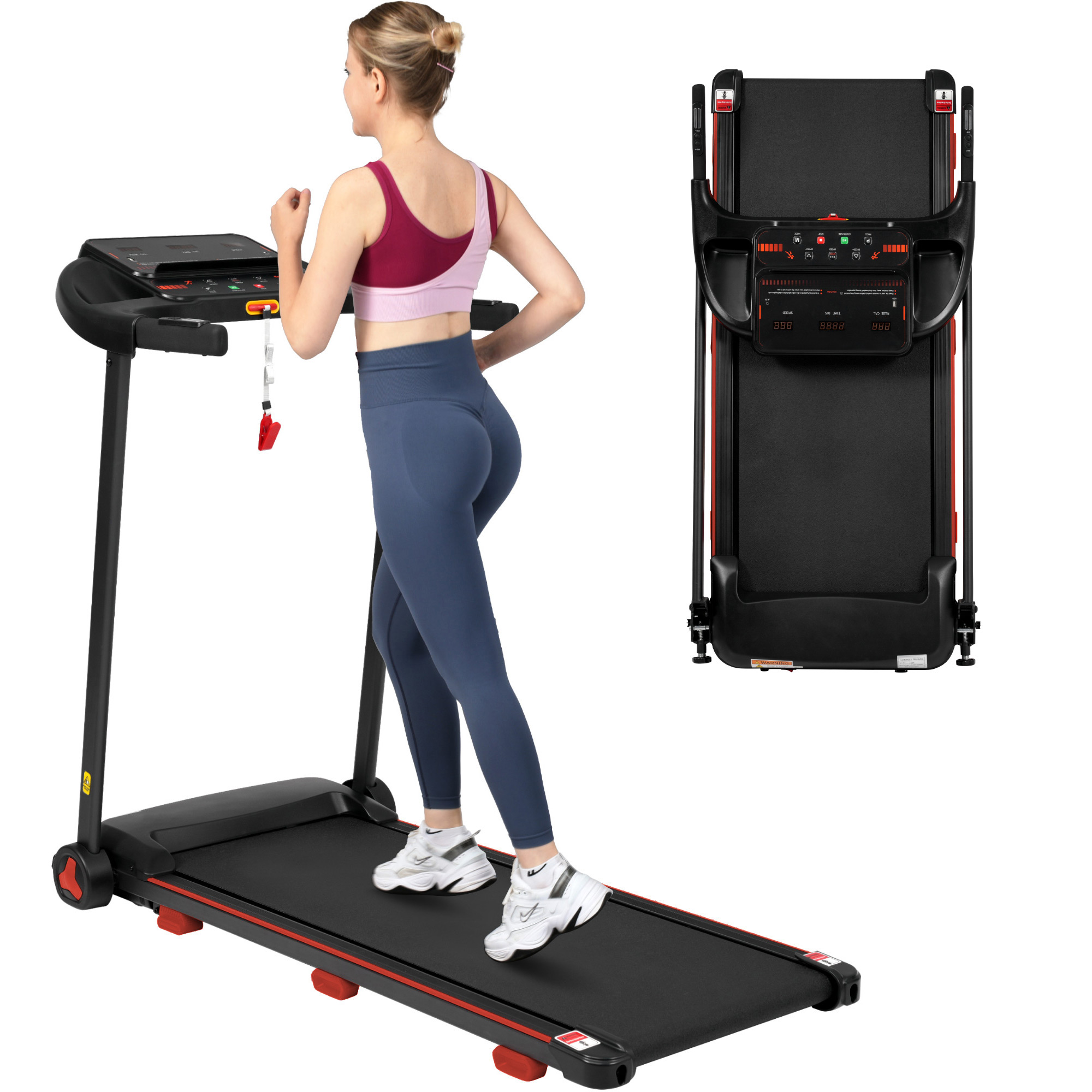 Laufband für Zuhause, Laufband Klappbar mit Steigu