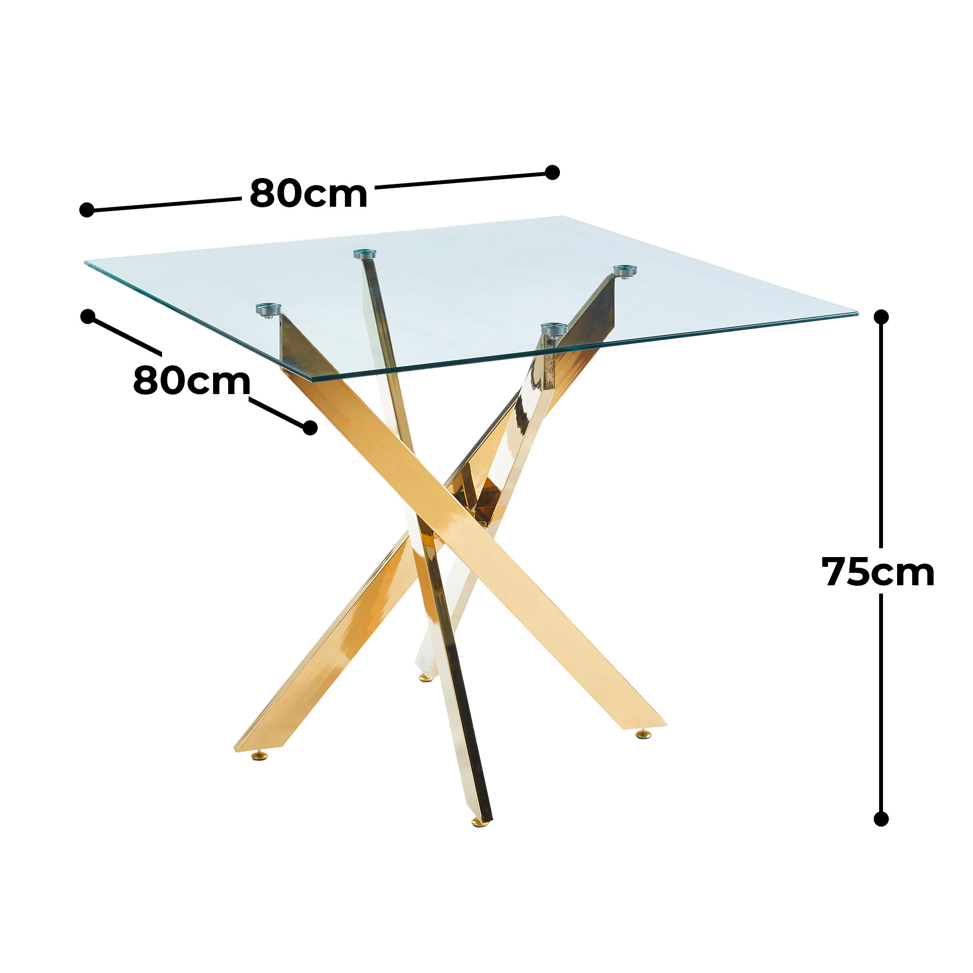 Dimensions du ensemble table et chaises
