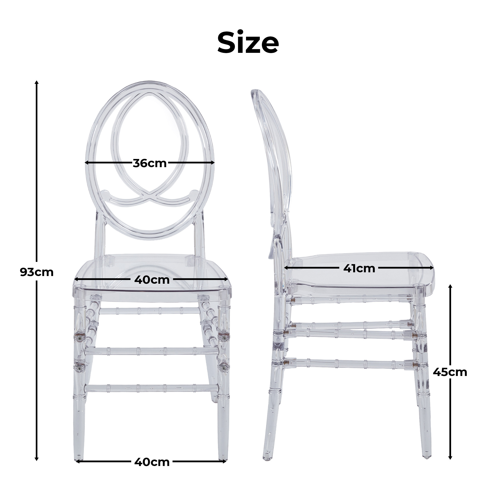 Dimensions du chaise de salle à manger