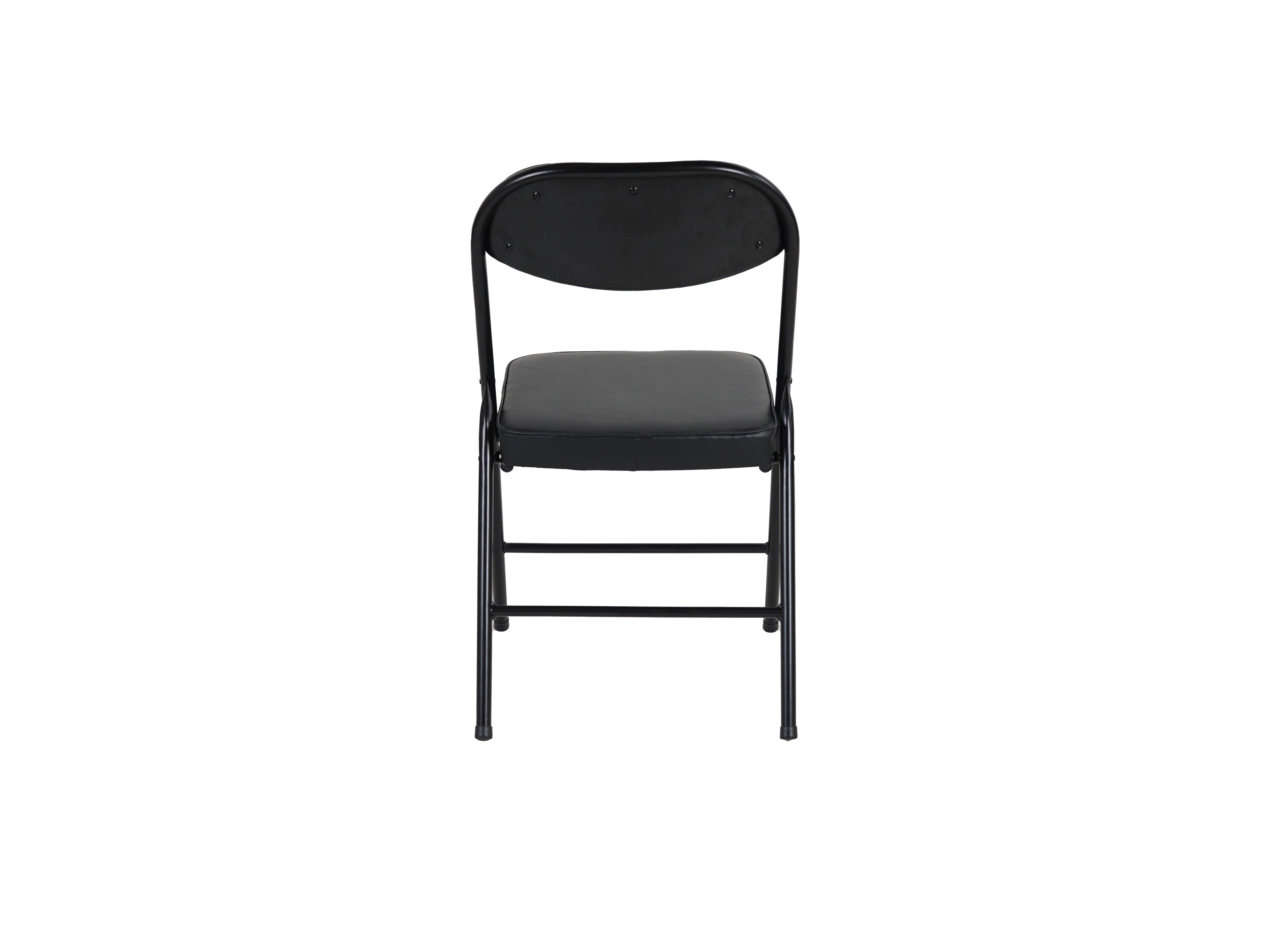 Chaise de salle à manger, lot de 4, assise rembourrée, sans montage, pliable, 47 x 46 x 81,5 cm, métal et acier, noir - vue 5