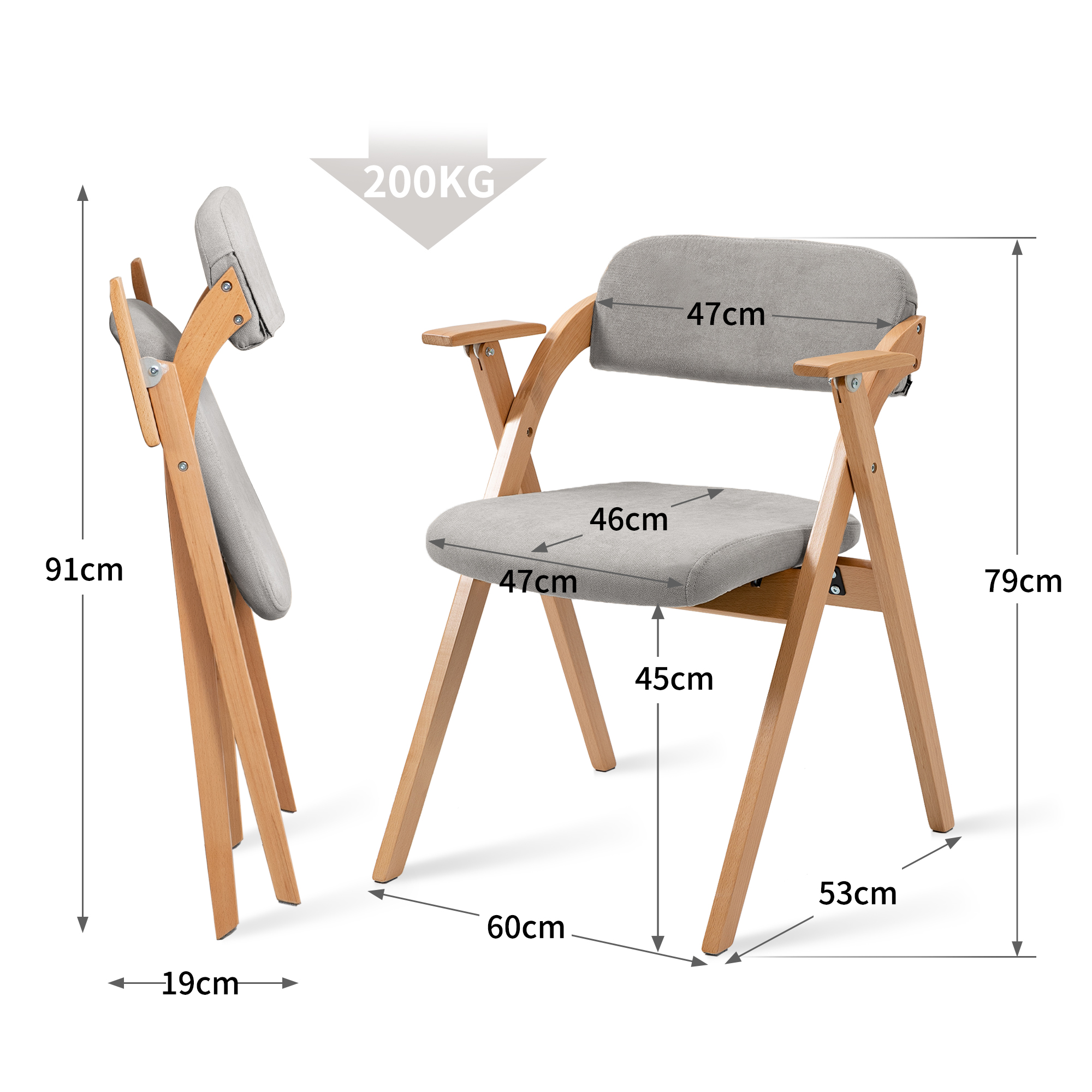 Dimensions du chaise de salle à manger