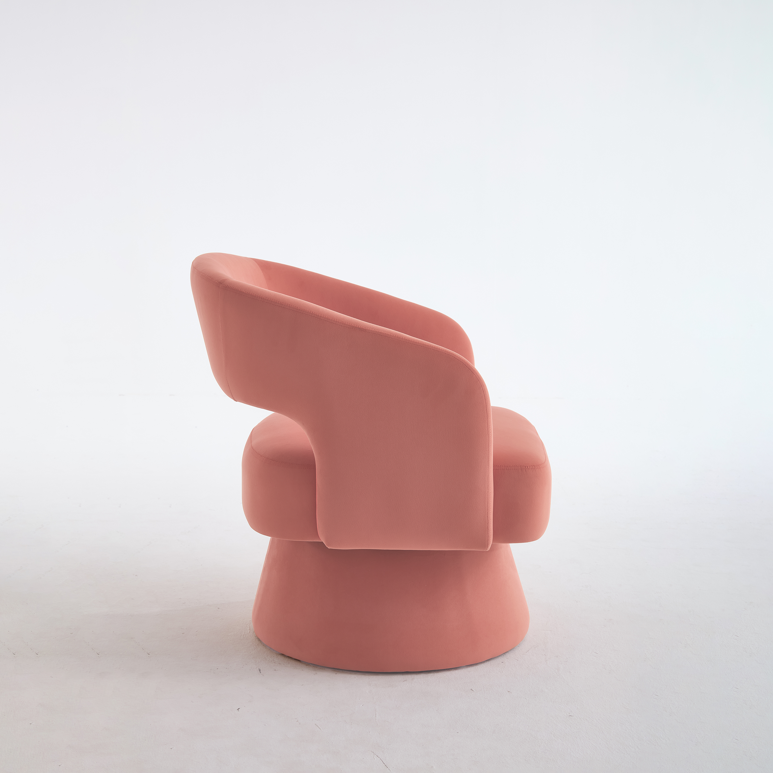 Fauteuil pivotant en velours, accoudoirs incurvés, base de rotation stable, rembourrage épaisse, dossier ergonomique, pour salon et bureau, design moderne, liberté de mouvement, look luxueux, usage quotidien - image 13