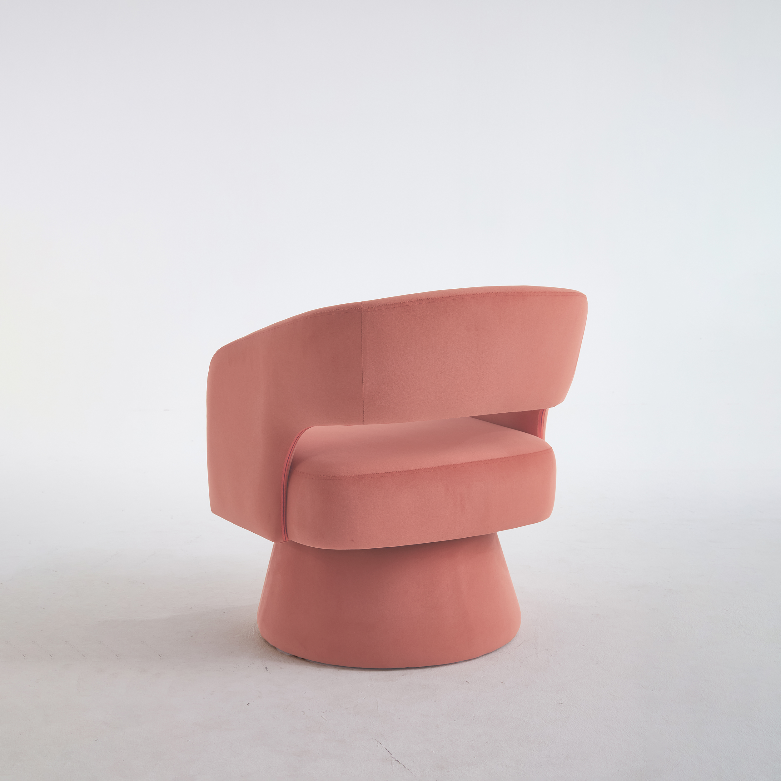 Fauteuil pivotant en velours, accoudoirs incurvés, base de rotation stable, rembourrage épaisse, dossier ergonomique, pour salon et bureau, design moderne, liberté de mouvement, look luxueux, usage quotidien - image 10