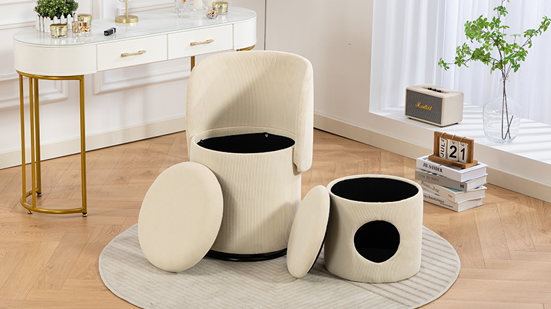 Usage comme tabouret de coiffeuse chambre